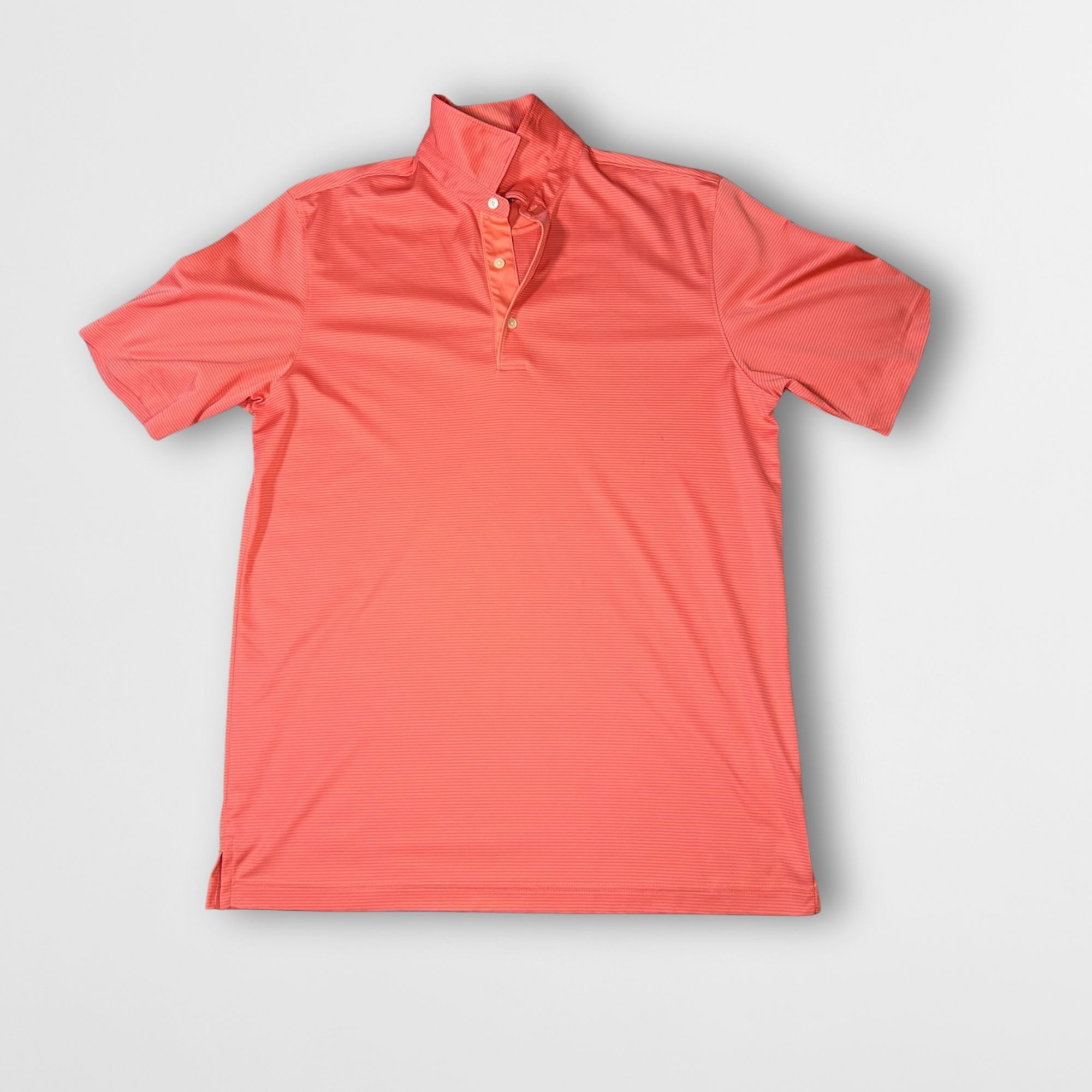 Greg Norman Greg Norman Mens Coral Striped Golf Polo Shirt Size M ML75 P Size US M / EU 48-50 / 2 - 2 Thumbnail