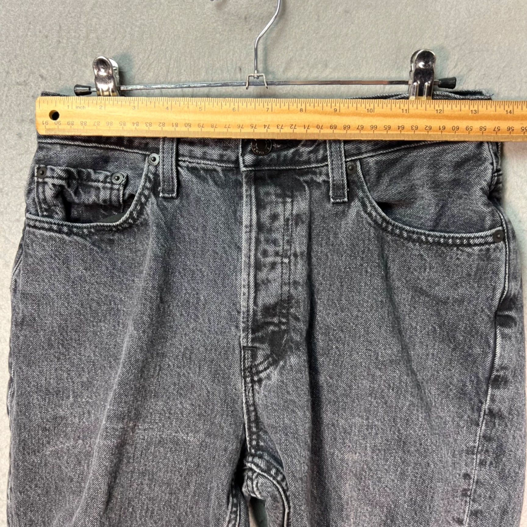 Everlane Everlane 90s Jeans Womens Size 27 Regular Organic Cotton Straight-Leg Denim Gray 5-Pocket 28in Inseam Button Rise High Vintage No Women Size 27" / US 4 / IT 40 - 5 Thumbnail