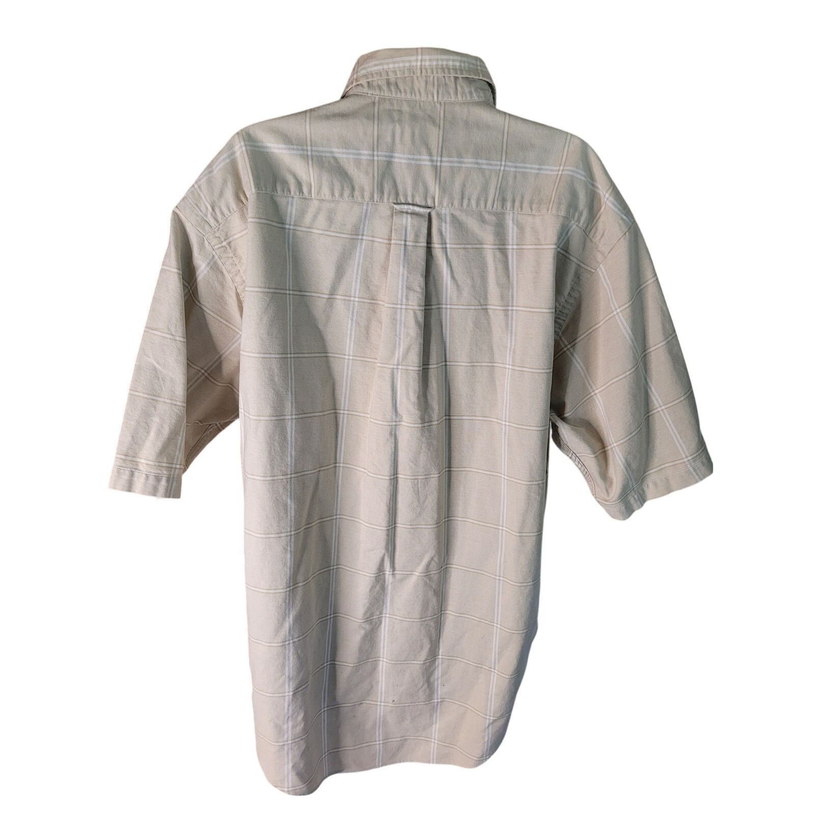 Nautica Nautica Mens Tan/White striped Shirt Button Up SZ Lg Size US L / EU 52-54 / 3 - 2 Thumbnail