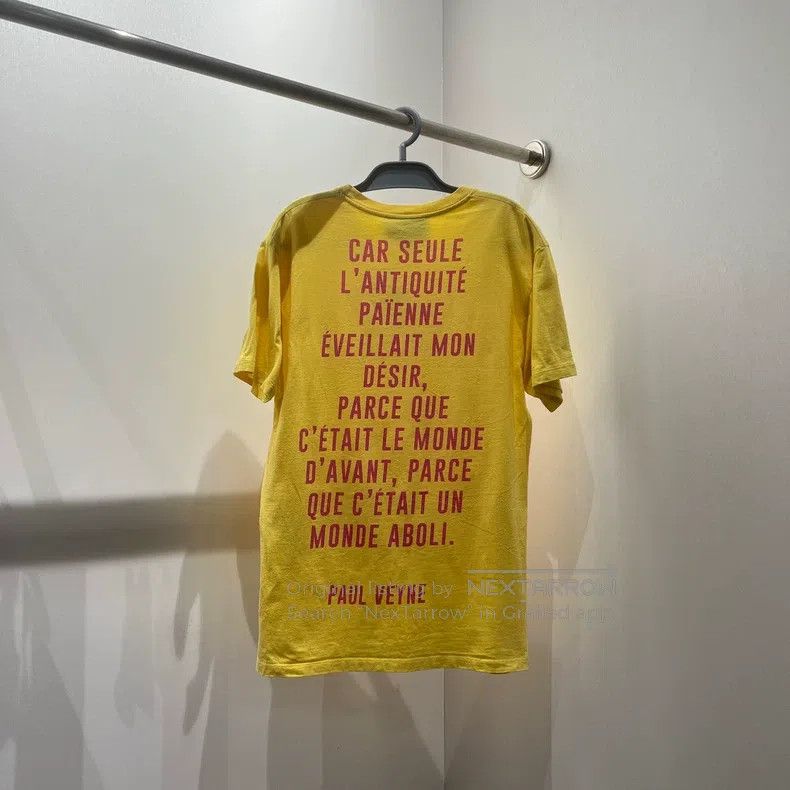 Gucci Gucci Yellow short-sleeved T-shirt with letter slogan prin Size S / US 4 / IT 40 - 5 Thumbnail