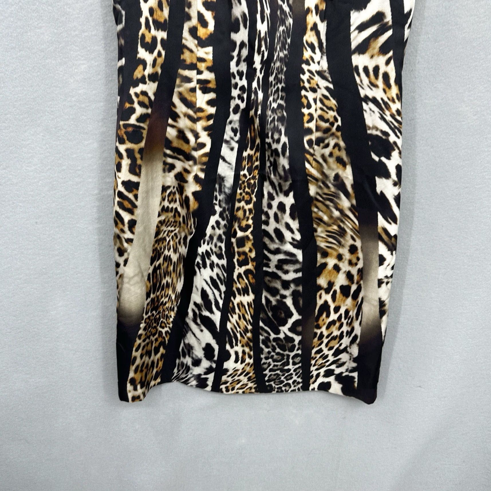 KOBI HALPERIN Kobi Halperin Kery Dress Women XS Animal Print Shift Leopard Clothing Sleeveless Black Silk Knee Vintage No Size XS / US 0-2 / IT 36-38 - 3 Thumbnail