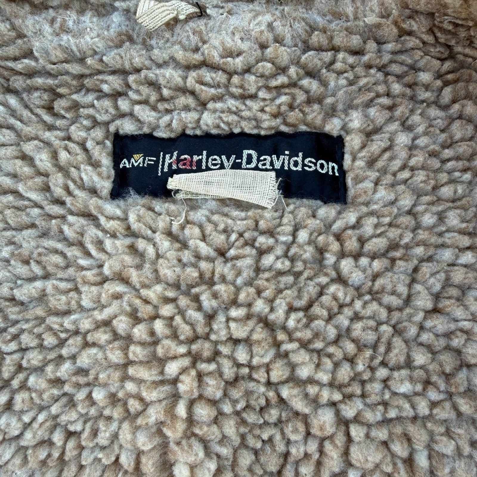 Harley Davidson × Leather × Vintage Vintage 70s Harley Davidson AMF Suede Sherpa Leather Jacket Size US L / EU 52-54 / 3 - 5 Thumbnail