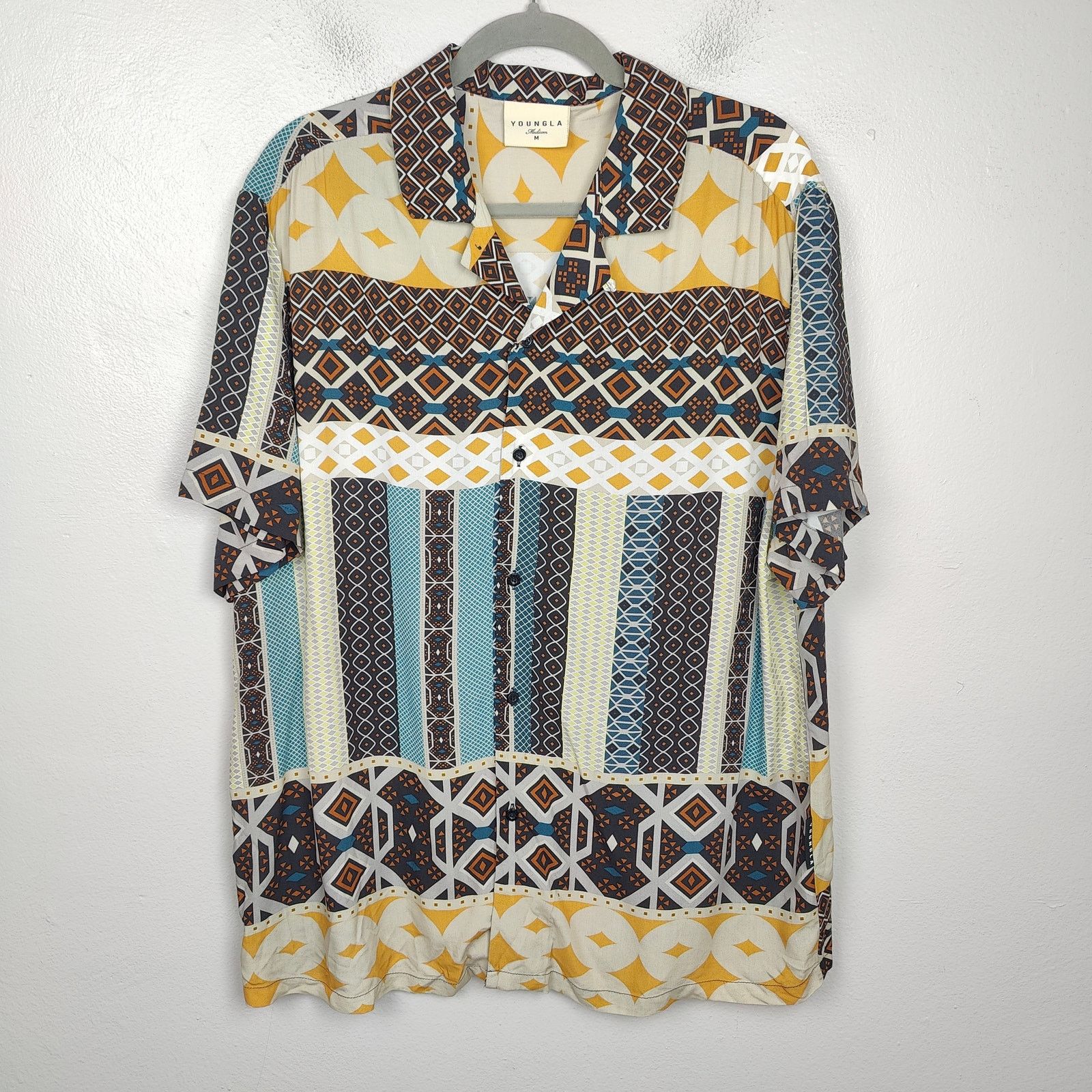 Other YoungLA Button Up Shirt Mens Medium AOP All Over Tribal Size US M / EU 48-50 / 2 - 1 Thumbnail