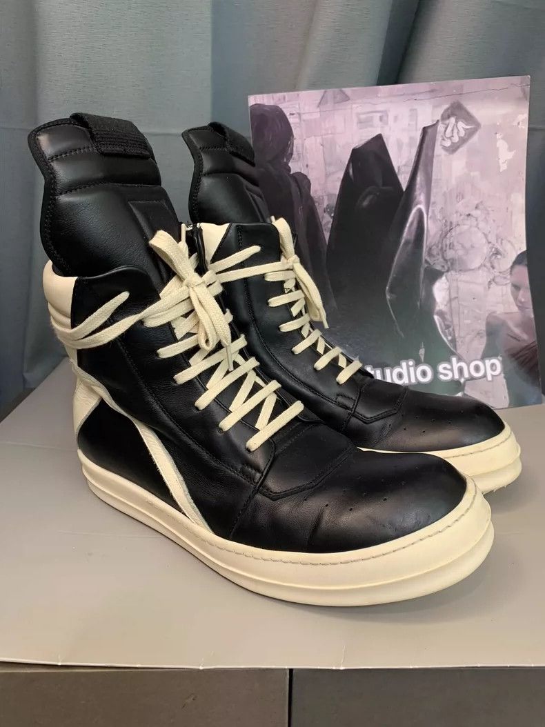 Rick Owens Rick Owens Black and white cowhide leather shoe Size US 8.5 / EU 41-42 - 2 Thumbnail