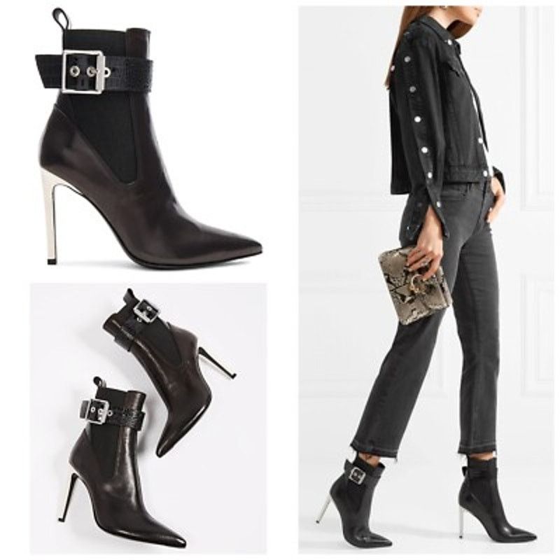Rag & Bone rag & bone Wren black leather stiletto booties - size 10 Size US 10 / IT 40 - 9 Thumbnail