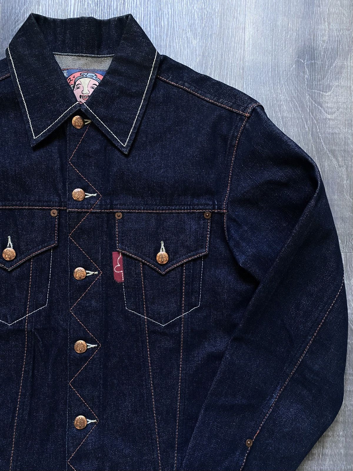Evisu Evisu Maniacs Embroidered Logo Heritage Denim Jeans Jacket Size M / US 6-8 / IT 42-44 - 4 Thumbnail