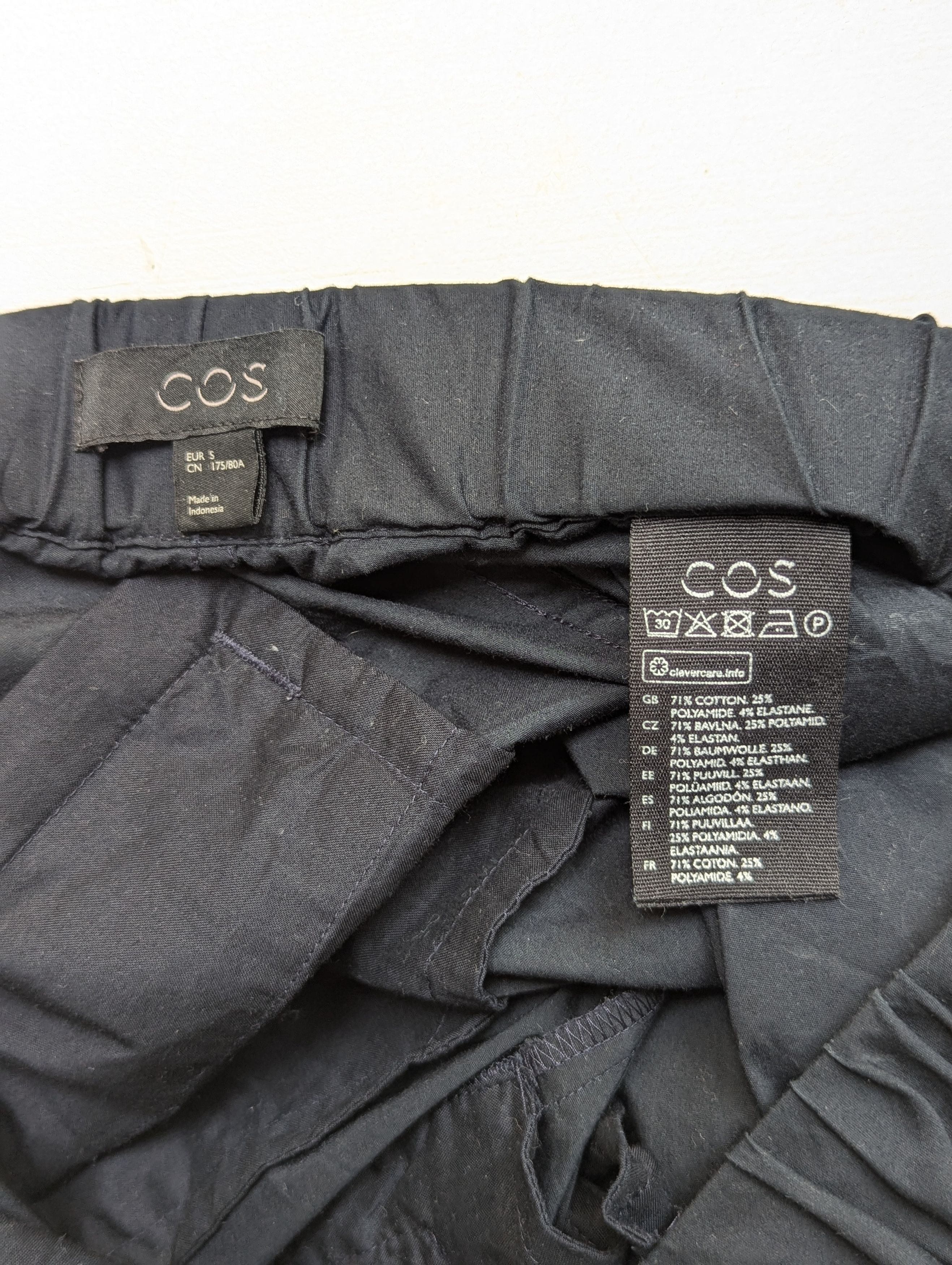 Cos Cos Navy Drawstring Trousers Size US 30 / EU 46 - 3 Thumbnail