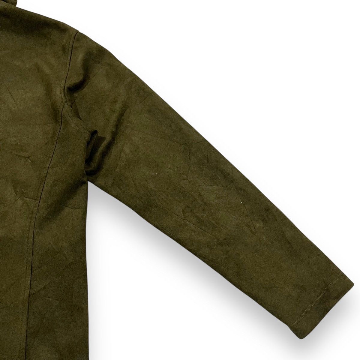 Japanese Brand 🇯🇵 NICOLE SELECTION FAUX SUEDE ZIPPED UP JACKET HOODIE Size US L / EU 52-54 / 3 - 11 Thumbnail