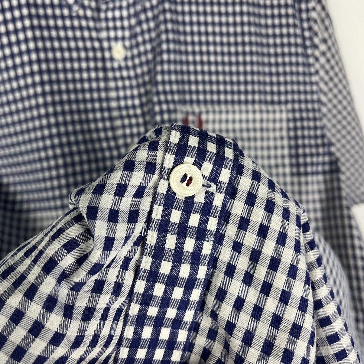 Fred Perry Fred Perry Shirt Short Sleeve Checkered pocket 90’s old Size US L / EU 52-54 / 3 - 6 Thumbnail