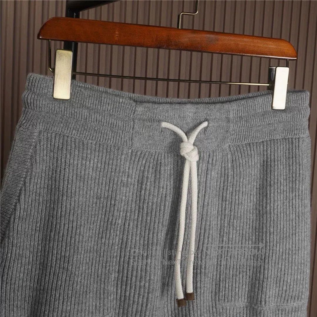 Brunello Cucinelli brunello cucinelli gray cashmere jogger pants. Size US 32 / EU 48 - 5 Thumbnail