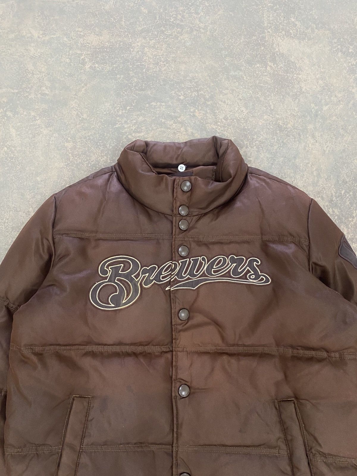 MLB VINTAGE MLB BREWERS TRAVIS BROWN PUFFER DOWN JACKET WINTER Size US M / EU 48-50 / 2 - 4 Thumbnail