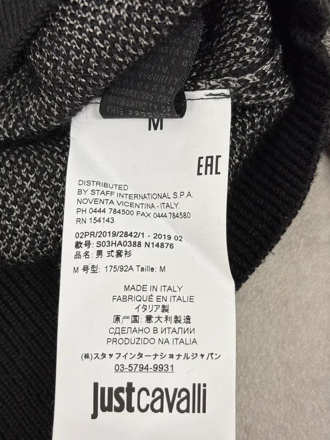 Just Cavalli AW2019 Cavalli Pixel Map Black Sweater Size US S / EU 44-46 / 1 - 10 Thumbnail