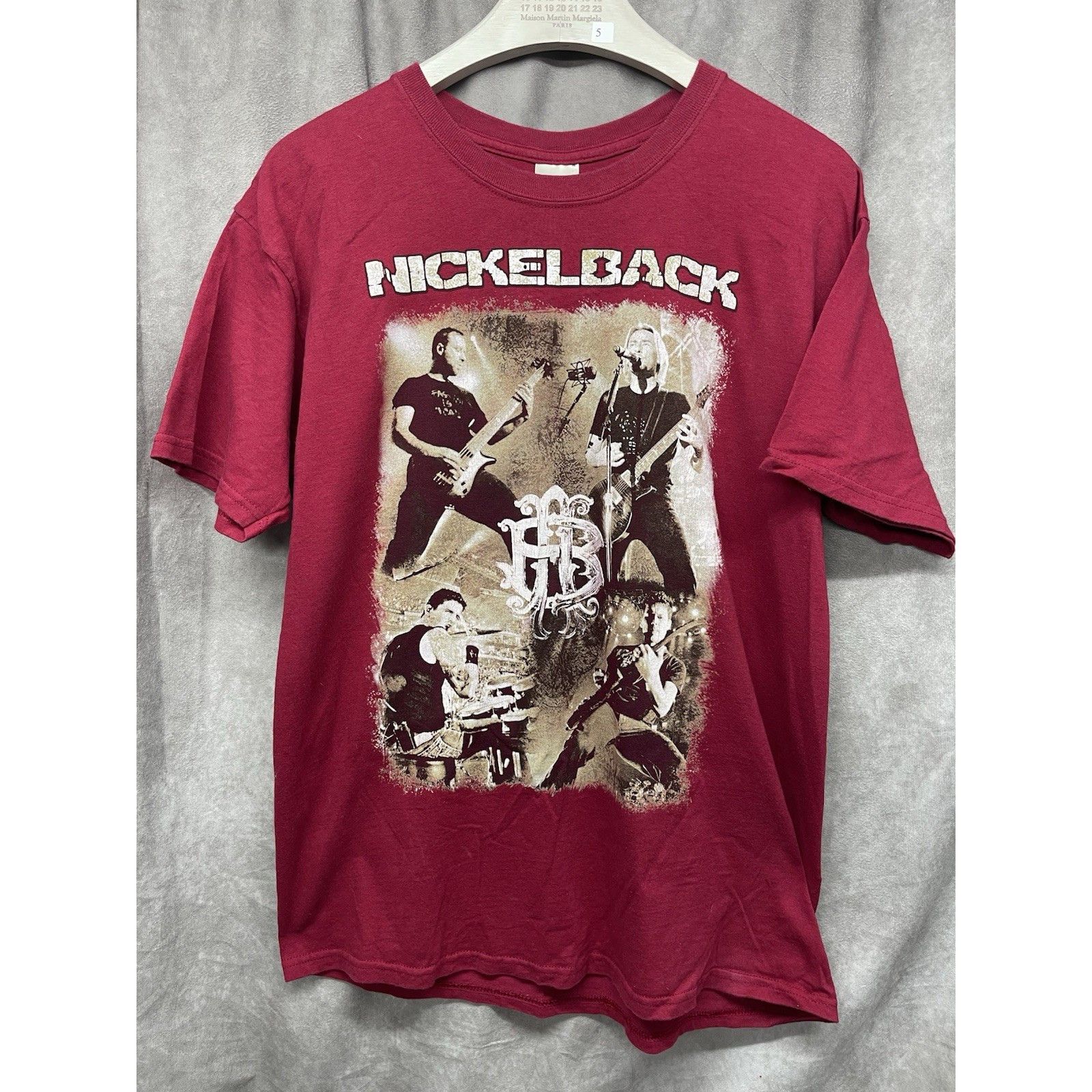 Gildan NICKELBACK 2009 TOUR SHIRT DARK HORSE NORTH AMERICAN MAROON Size US L / EU 52-54 / 3 - 2 Thumbnail
