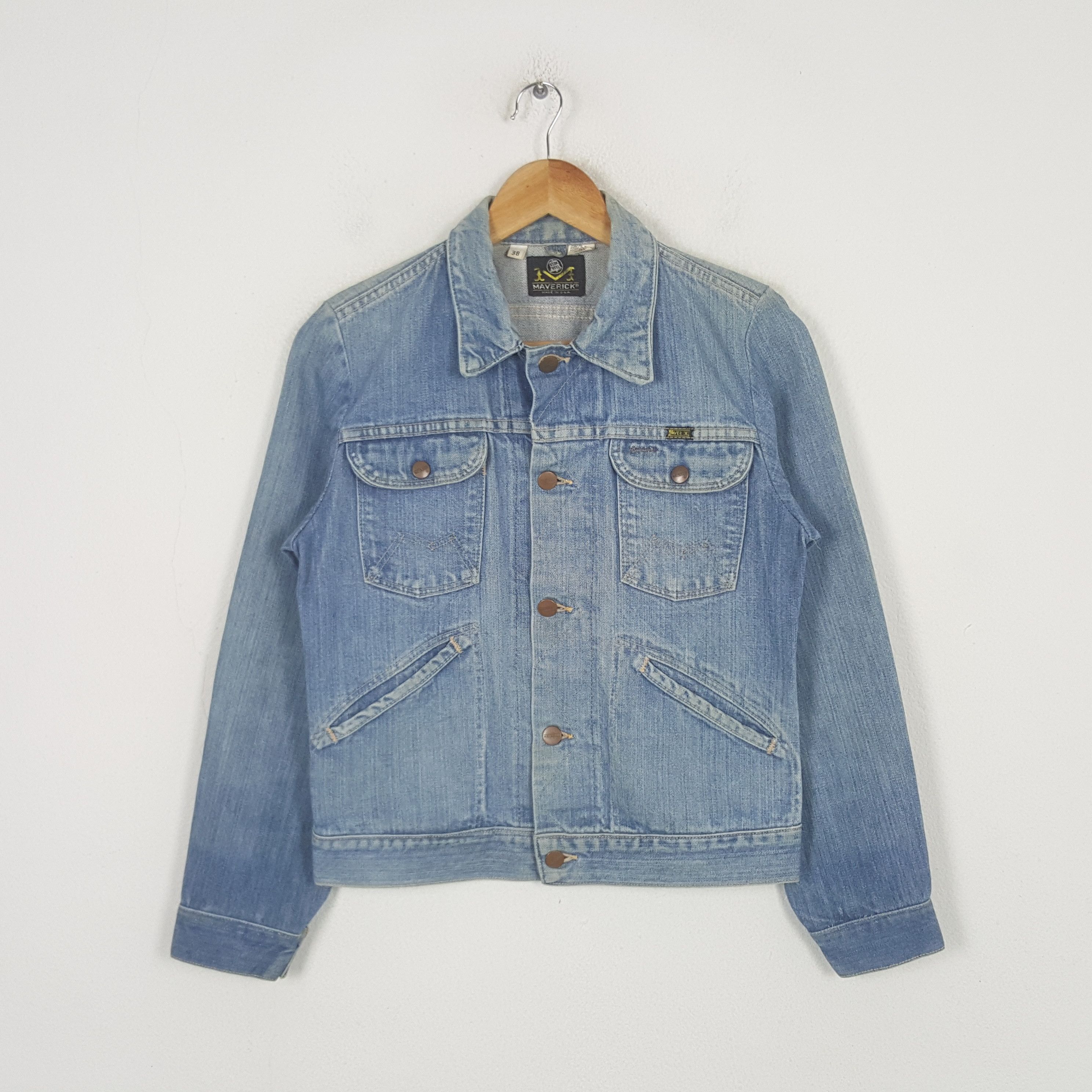 Other Vintage Maverick Blue Bell Denim Jacket RR25 Size US XS / EU 42 / 0 - 1 Thumbnail