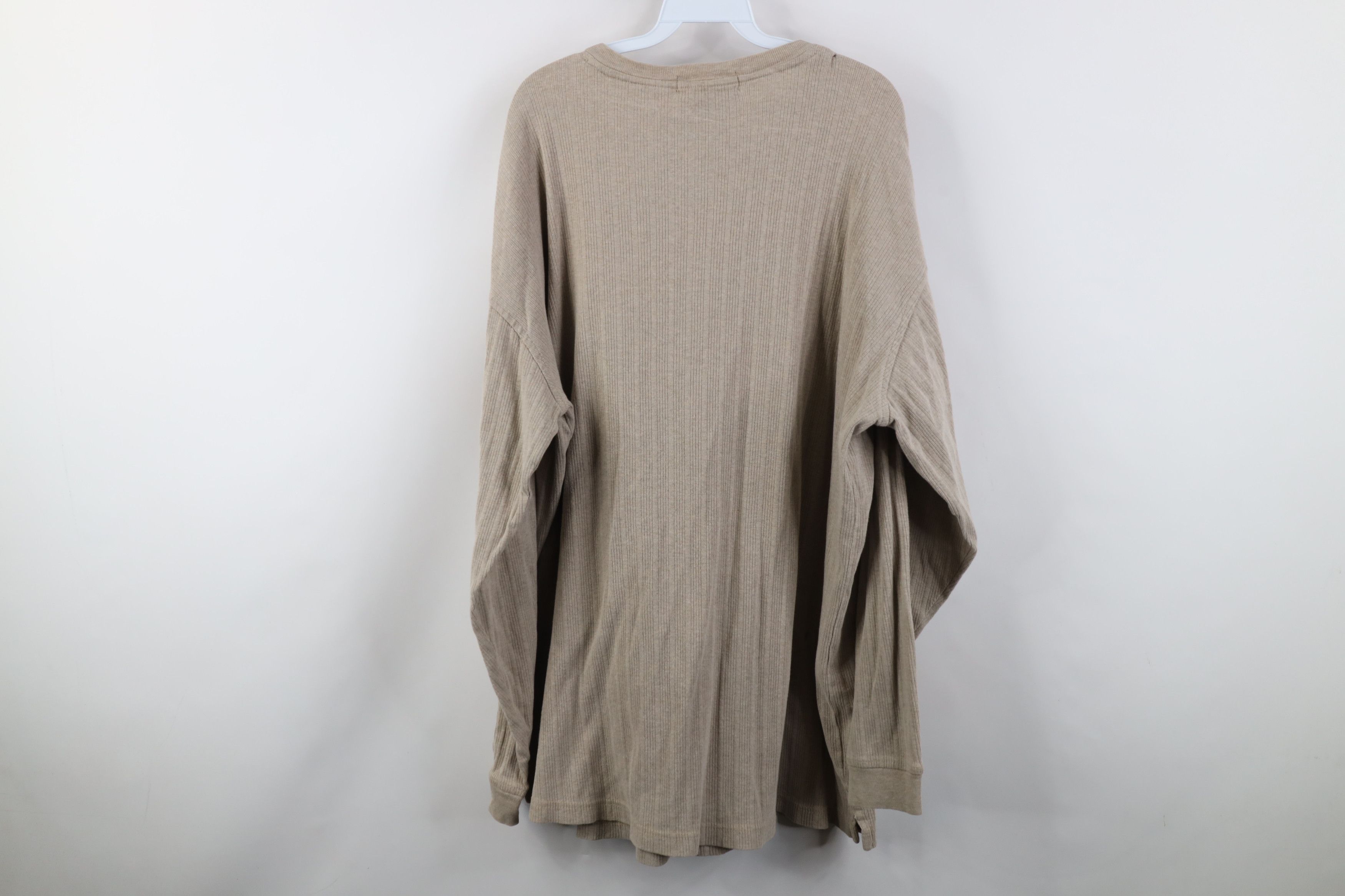Vintage Vintage 90s Streetwear Ribbed Long Sleeve Henley T-Shirt Size US XL / EU 56 / 4 - 12 Thumbnail