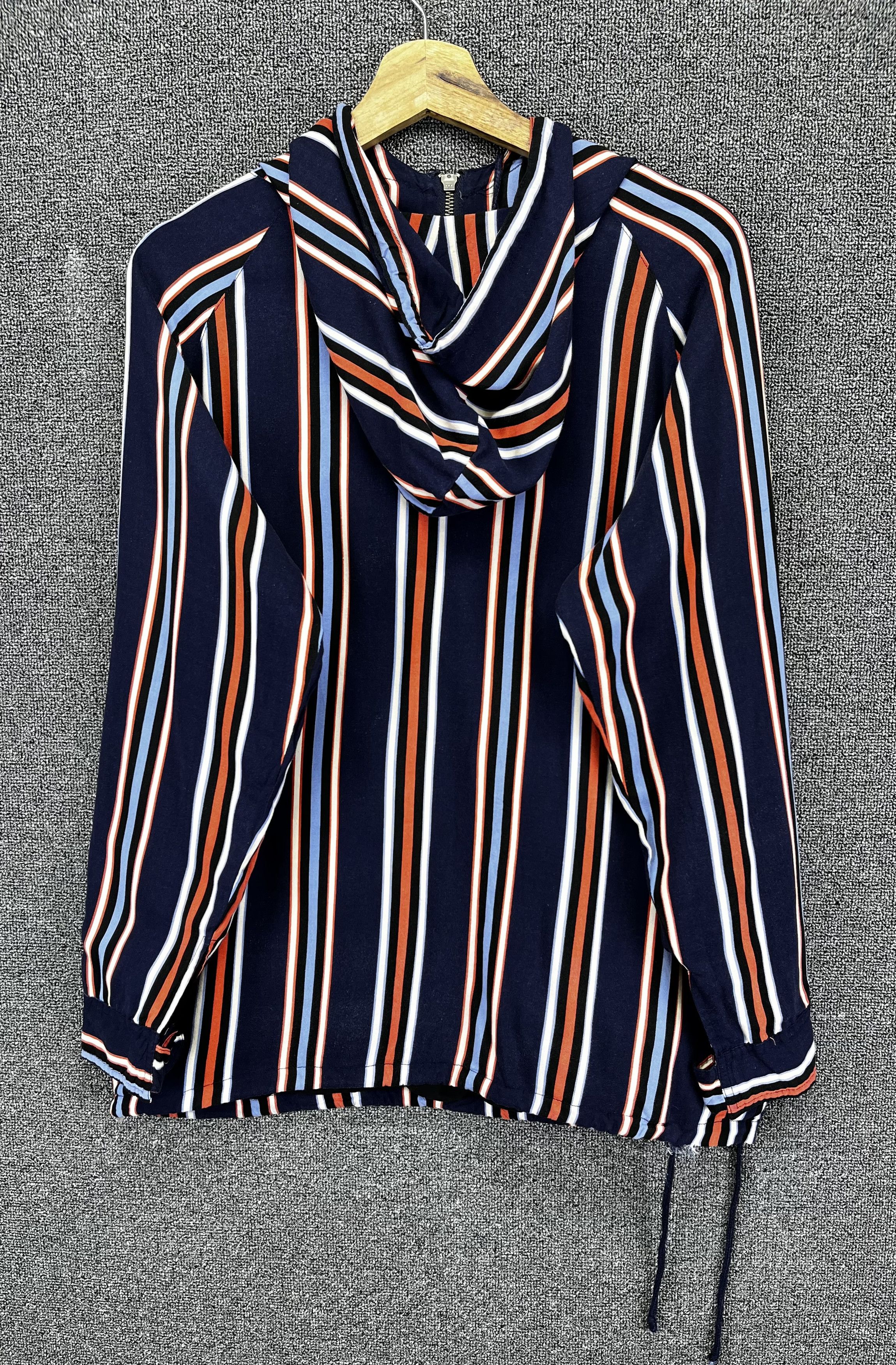 Issey Miyake Vintage Issey Miyake Tete Homme Hooded Striped Anorak Size US M / EU 48-50 / 2 - 9 Thumbnail
