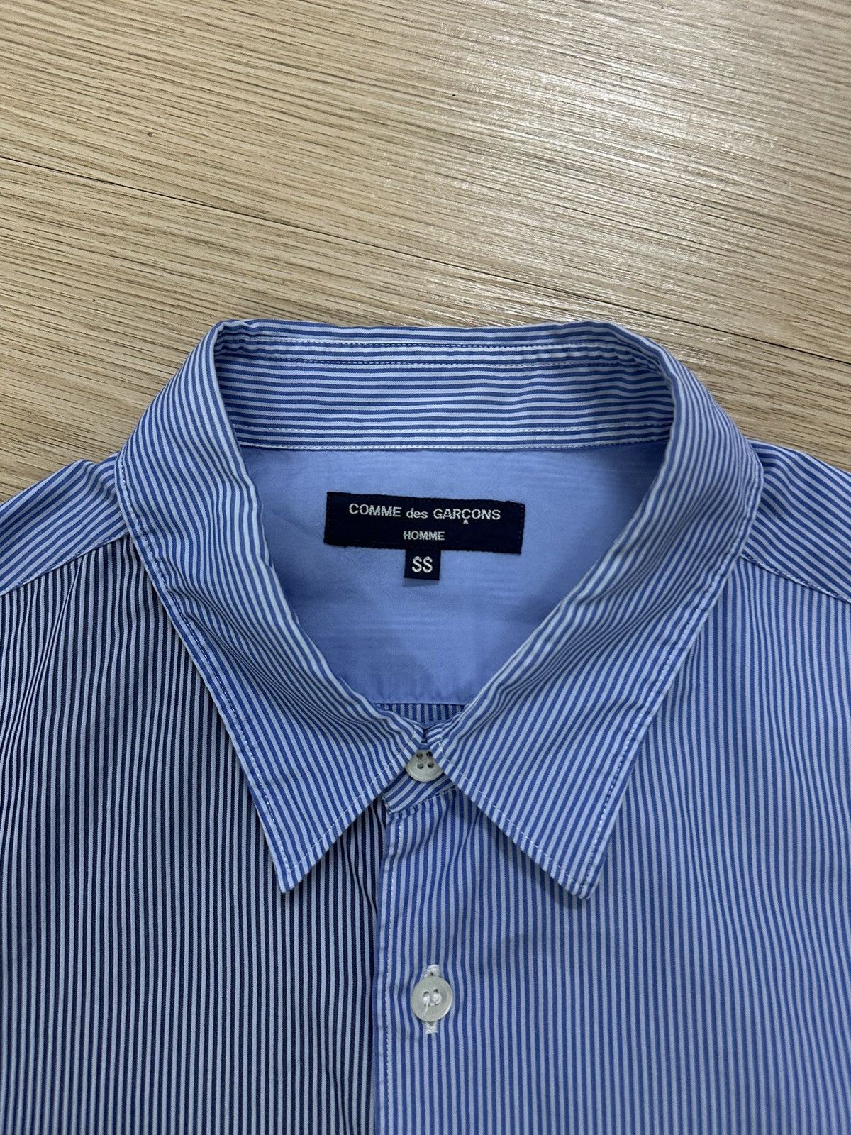 Comme des Garcons × Comme des Garcons Homme × Junya Watanabe Comme des Garcons Homme Patchwork Stripe Cotton Shirt Size US S / EU 44-46 / 1 - 4 Thumbnail
