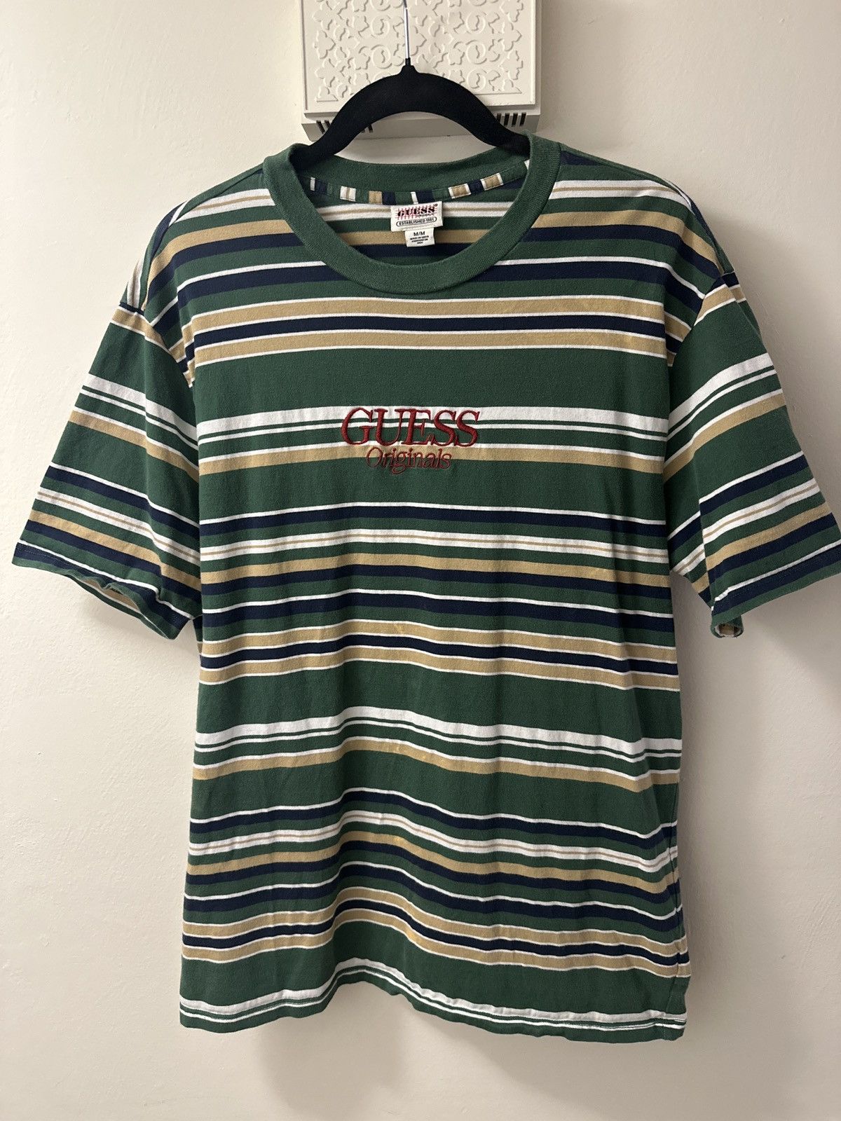 Guess Guess Originals Striped T-Shirt Size US M / EU 48-50 / 2 - 1 Thumbnail