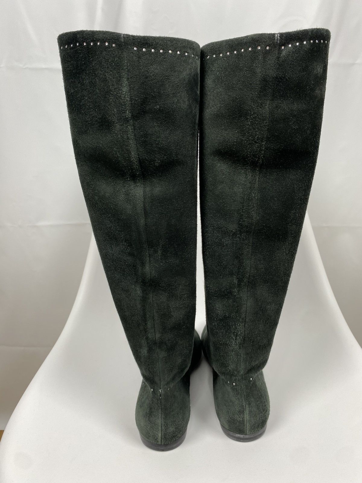 Other Vicini Genuine Suede Dark Green Boots Knee Length size 39.5 Size US 9.5 / IT 39.5 - 3 Thumbnail