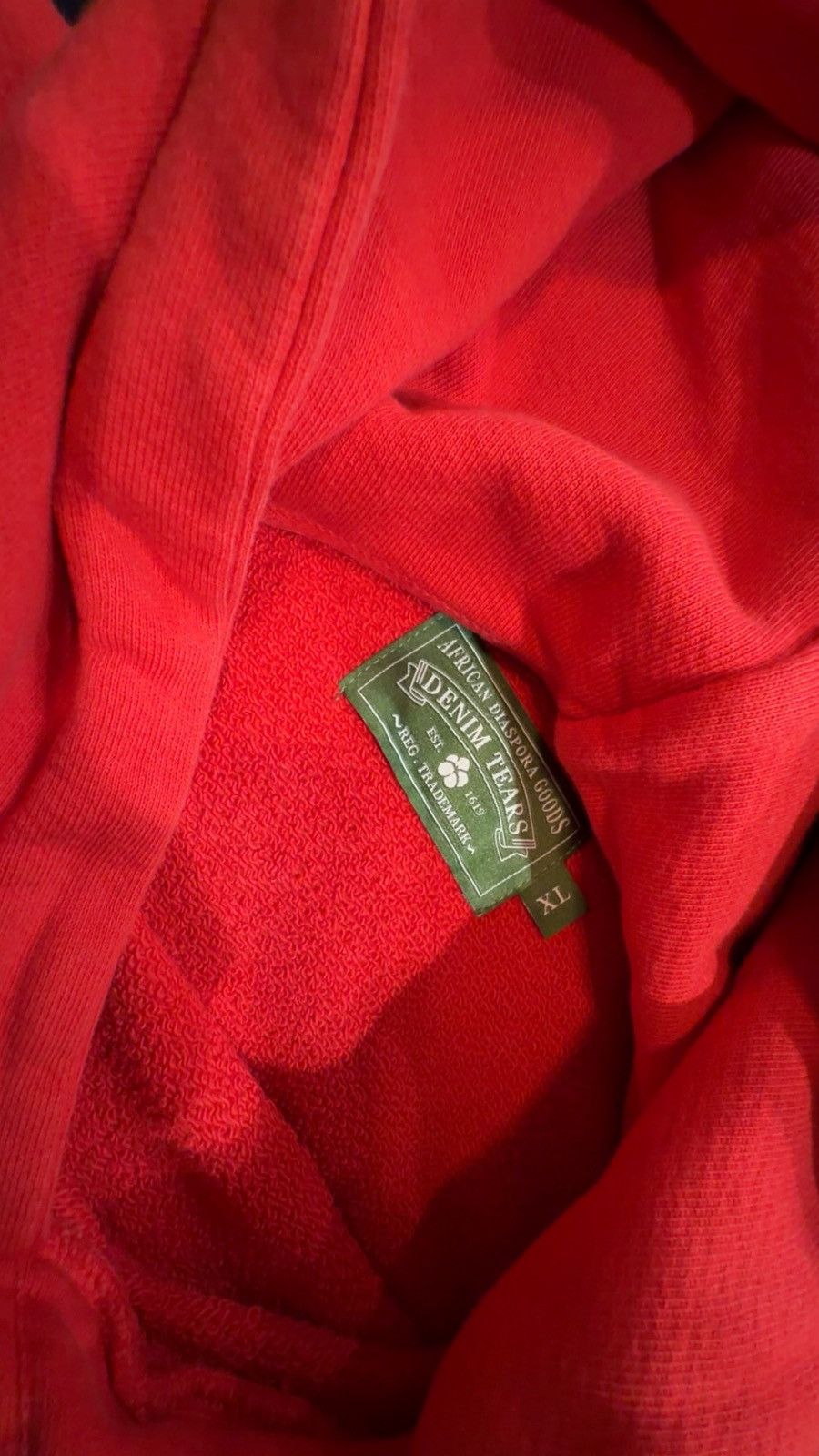 DENIM TEARS Denim Tears Red Hooded Pullover Size XL NEW WITH TAGS Size US XL / EU 56 / 4 - 3 Thumbnail