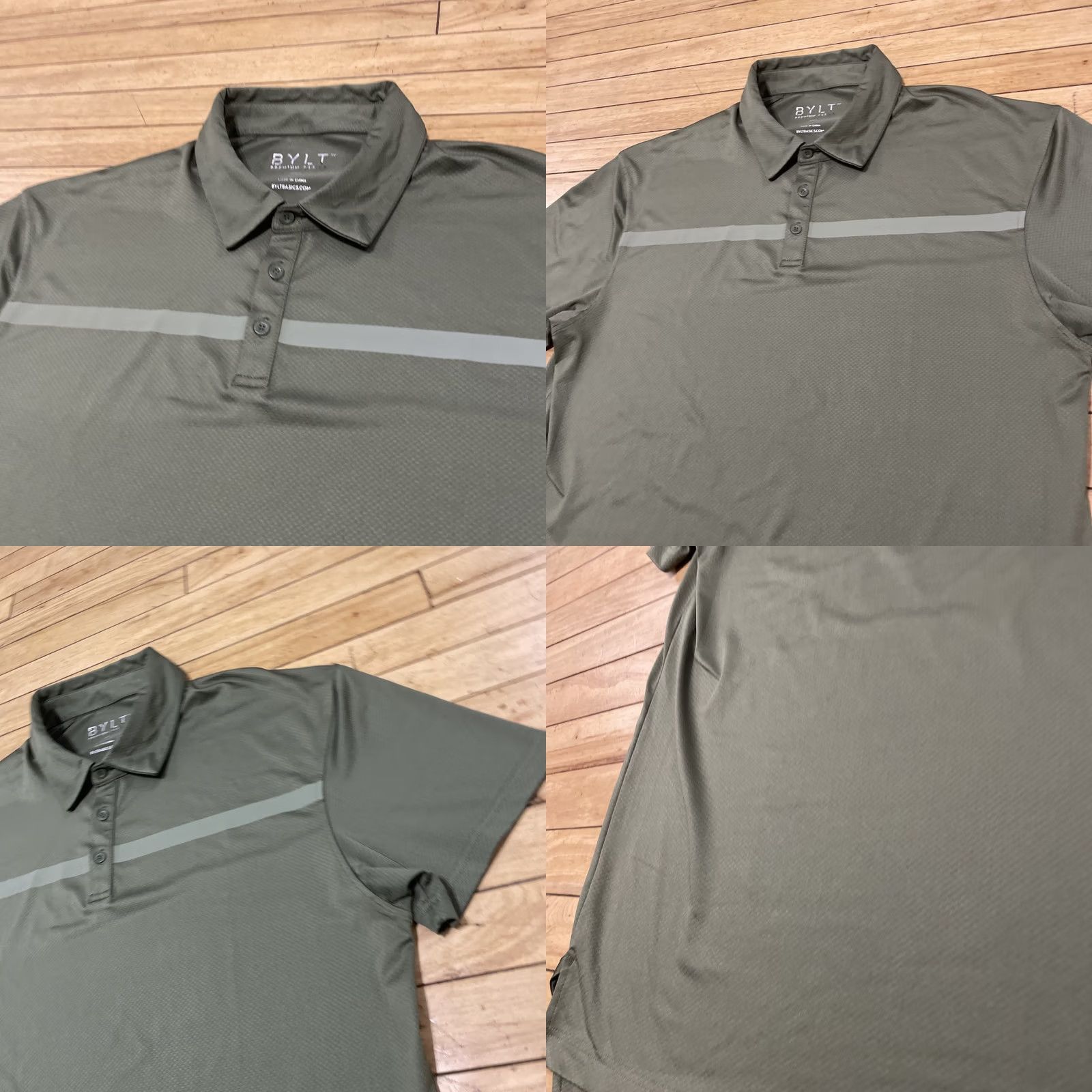 Vintage BYLT Signature Polo Shirt Men XL Green Stripe Polo Shirt Green Stripe BYLT Size US XL / EU 56 / 4 - 10 Thumbnail