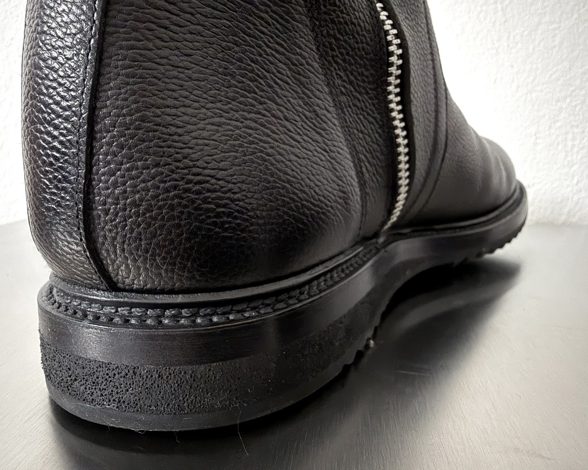 Rick Owens Rick Owens Black Leather Zip Boots EU44 / UK10 Size US 11 / EU 44 - 13 Thumbnail