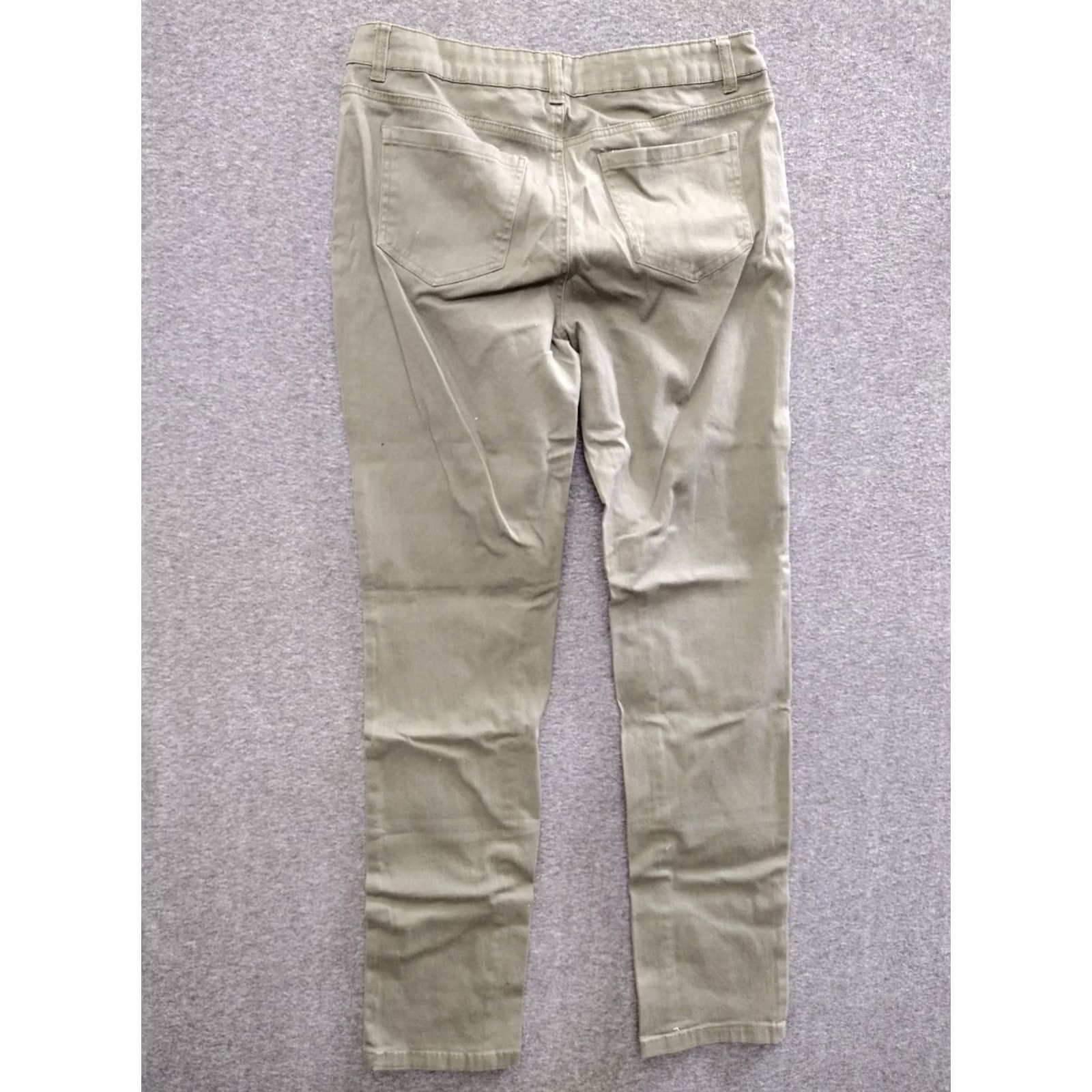 Olive Wax Jean Skinny Jeans Womens Juniors 11 Olive Green Cotton Stretch City 5-Pocket Design Skinny Slim Mens Womens Boys Girls Size 32" / US 10 / IT 46 - 2 Thumbnail