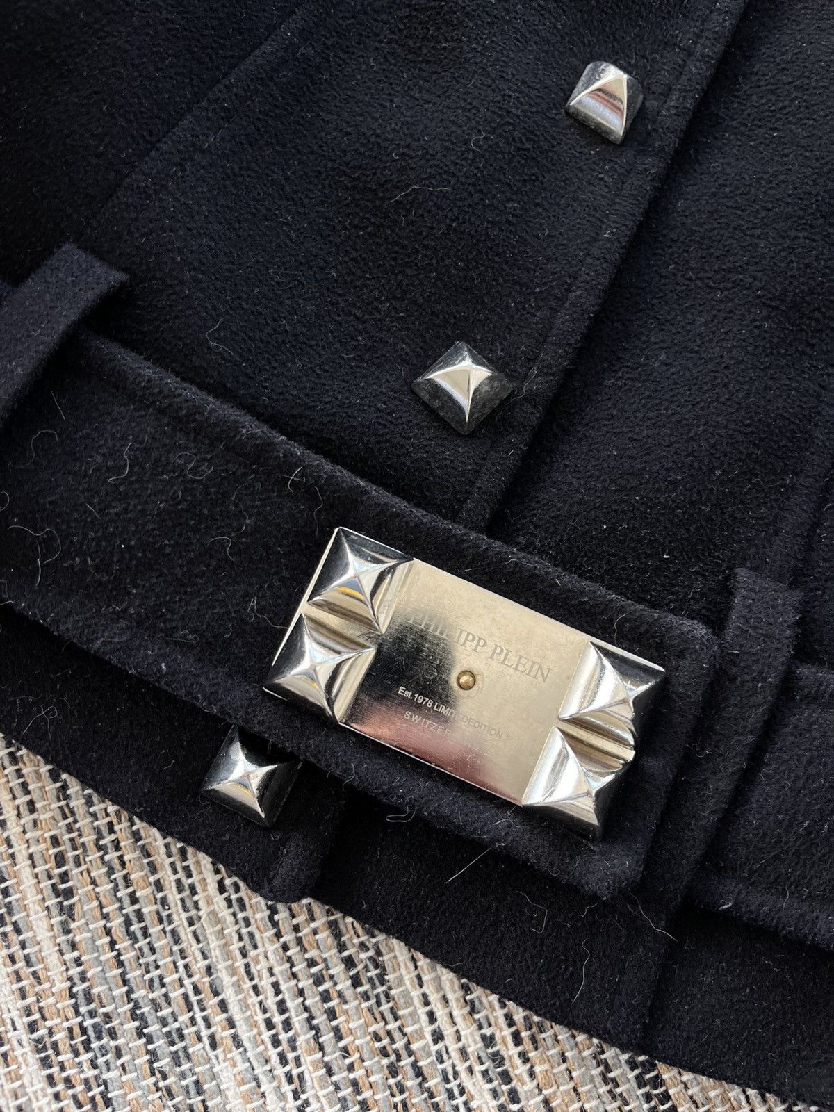 Philipp Plein Vintage Philipp Plein Wool Jacket Fur Collar Gothic Luxury Size M / US 6-8 / IT 42-44 - 8 Thumbnail