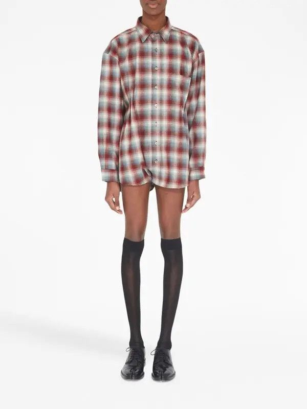 Maison Margiela × Pendleton oc11z0925 Checked Playsuit Shirt in Multicolor Size M / US 6-8 / IT 42-44 - 2 Thumbnail
