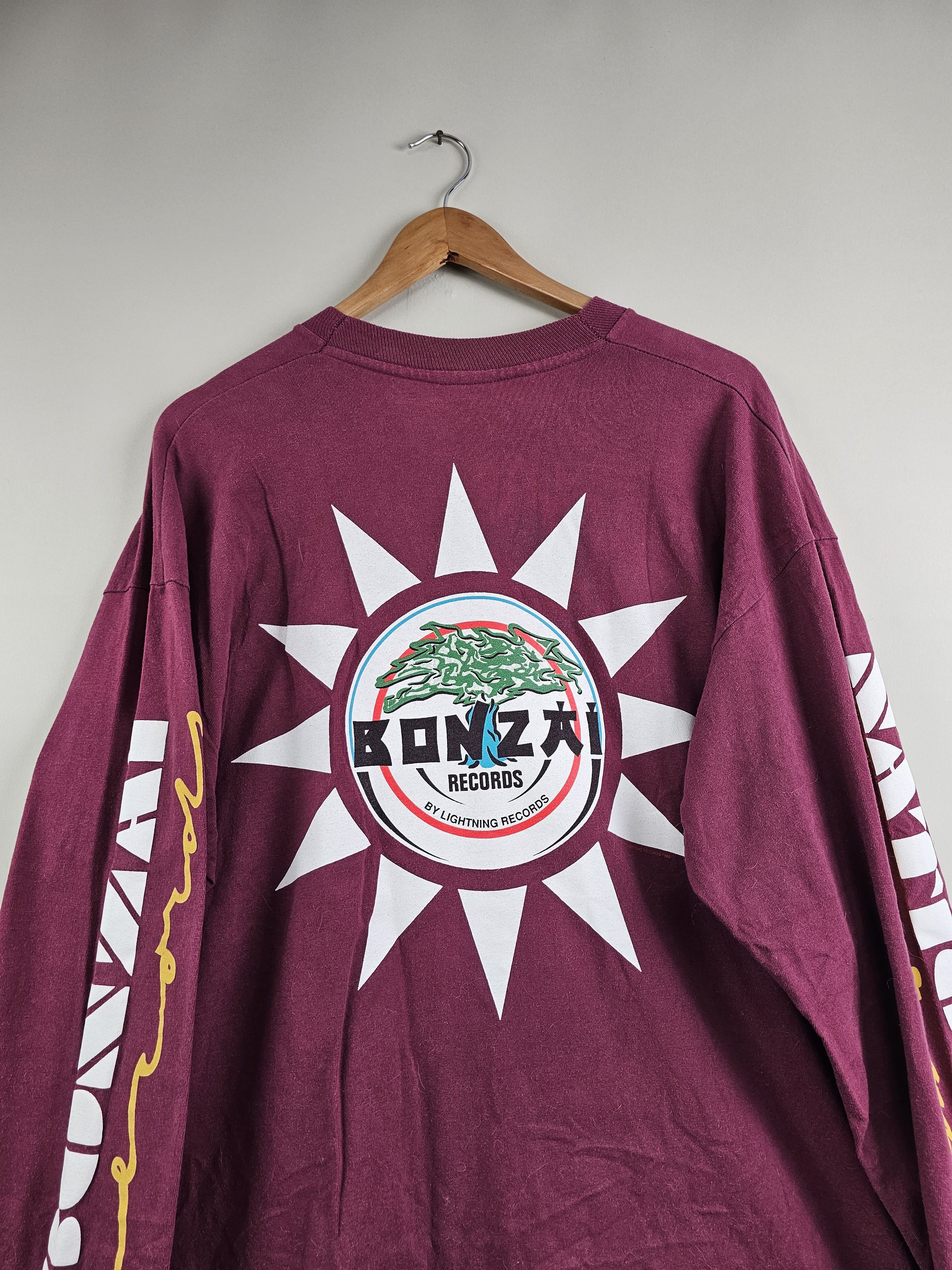 Band Tees × Thunderdome × Vintage 1993 Bonzaï Records Long Sleeve 90s Techno Gabber XL Size US XL / EU 56 / 4 - 2 Thumbnail