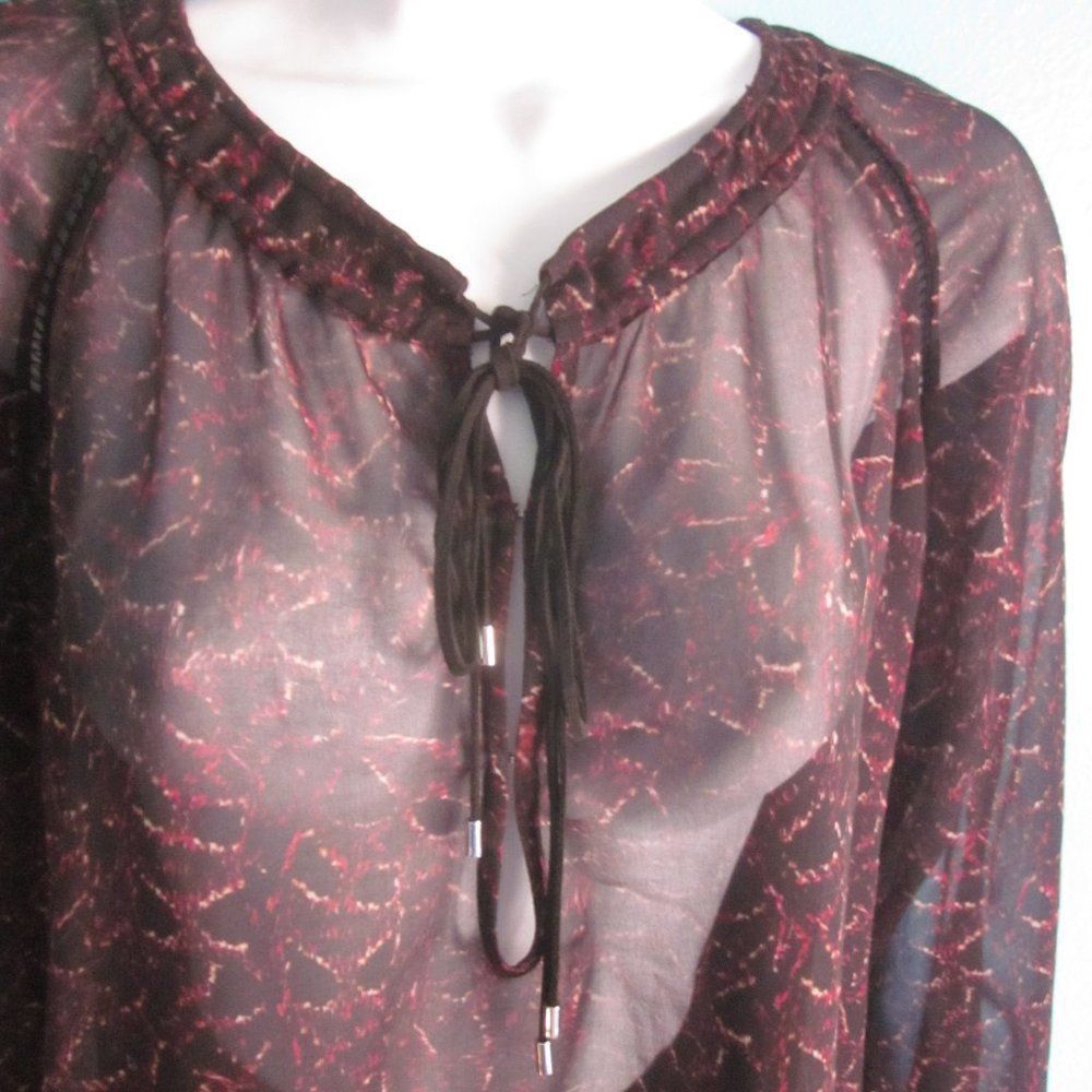 Iro I. R. O. Sheer Blouse with Leather Tie 36 / S Size S / US 4 / IT 40 - 5 Thumbnail