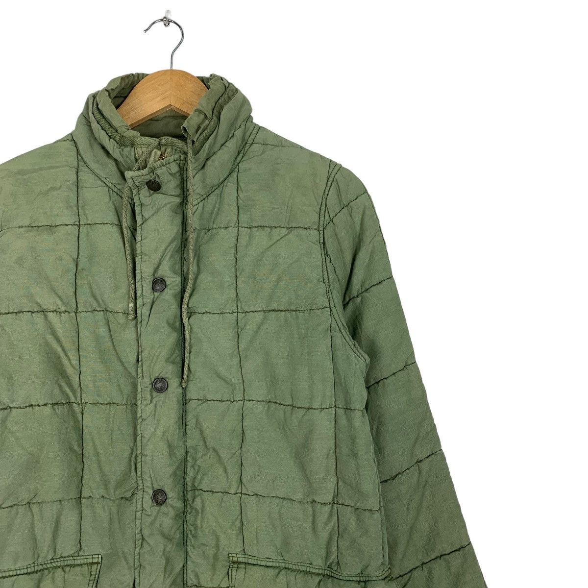 Vintage DENIM DUNGAREE Cotton Khaki Quilted Jacket #0941-C42 Size US S / EU 44-46 / 1 - 5 Thumbnail