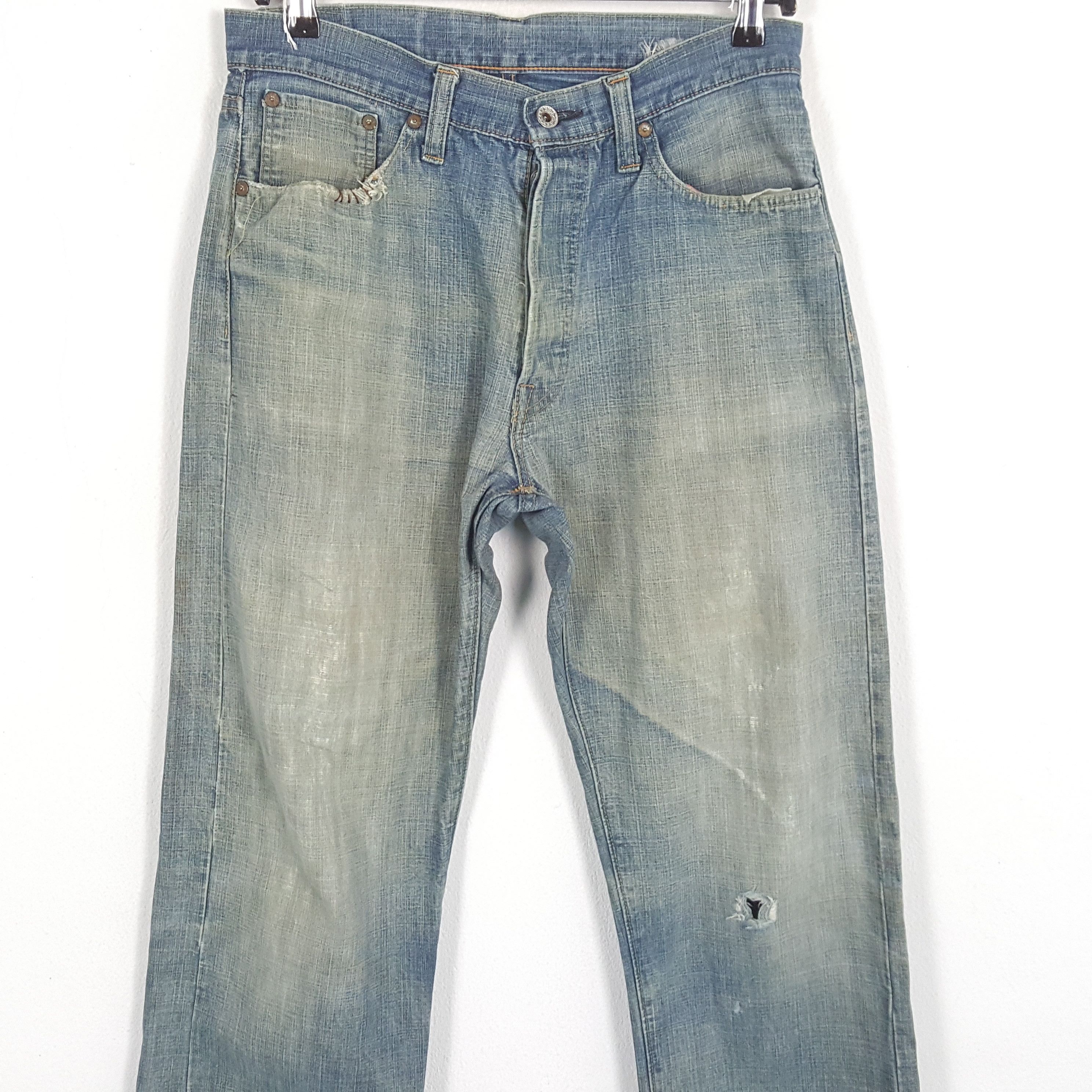 Japanese Brand × Sugar Cane × Vintage SUGAR CANE Japanese Brand Streetwear Distressed Jeans Size US 31 - 2 Thumbnail