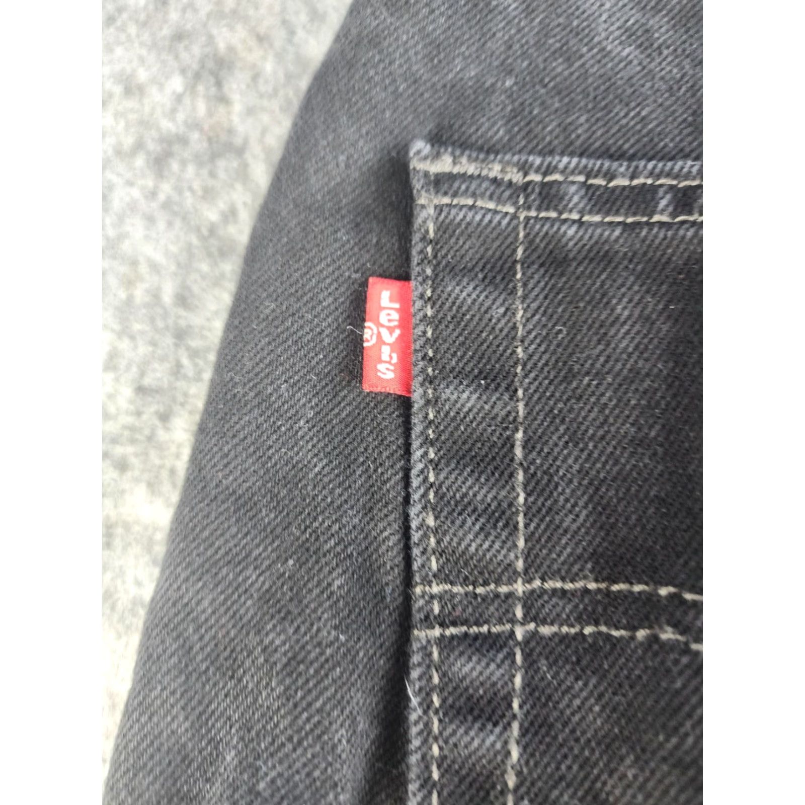 Levi's VINTAGE Levi’s 505 Black Denim Jeans Men’s 34x29 Y2K Double Red Tab ERROR Shirt? Size US 34 / EU 50 - 6 Thumbnail