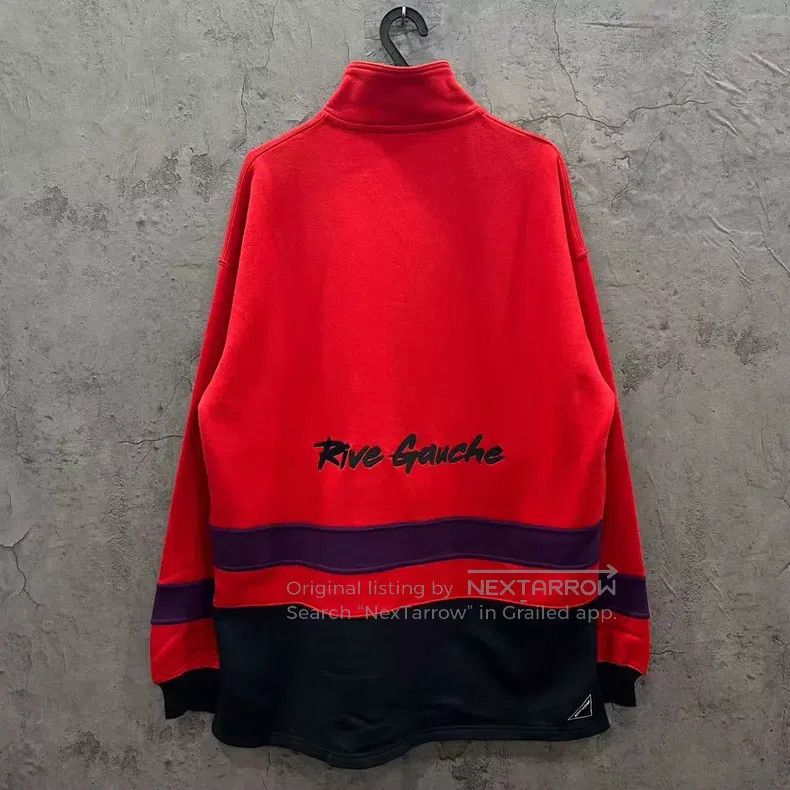 Balenciaga Balenciaga Black and Red Buckle Semi-Zip Hoodie Size US XS / EU 42 / 0 - 1 Thumbnail
