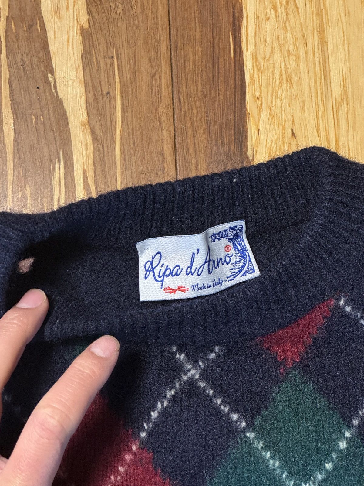 Vintage Vintage Ripa d’Arno Navy Sweater – Classic Italian Knitwear Size US M / EU 48-50 / 2 - 3 Thumbnail