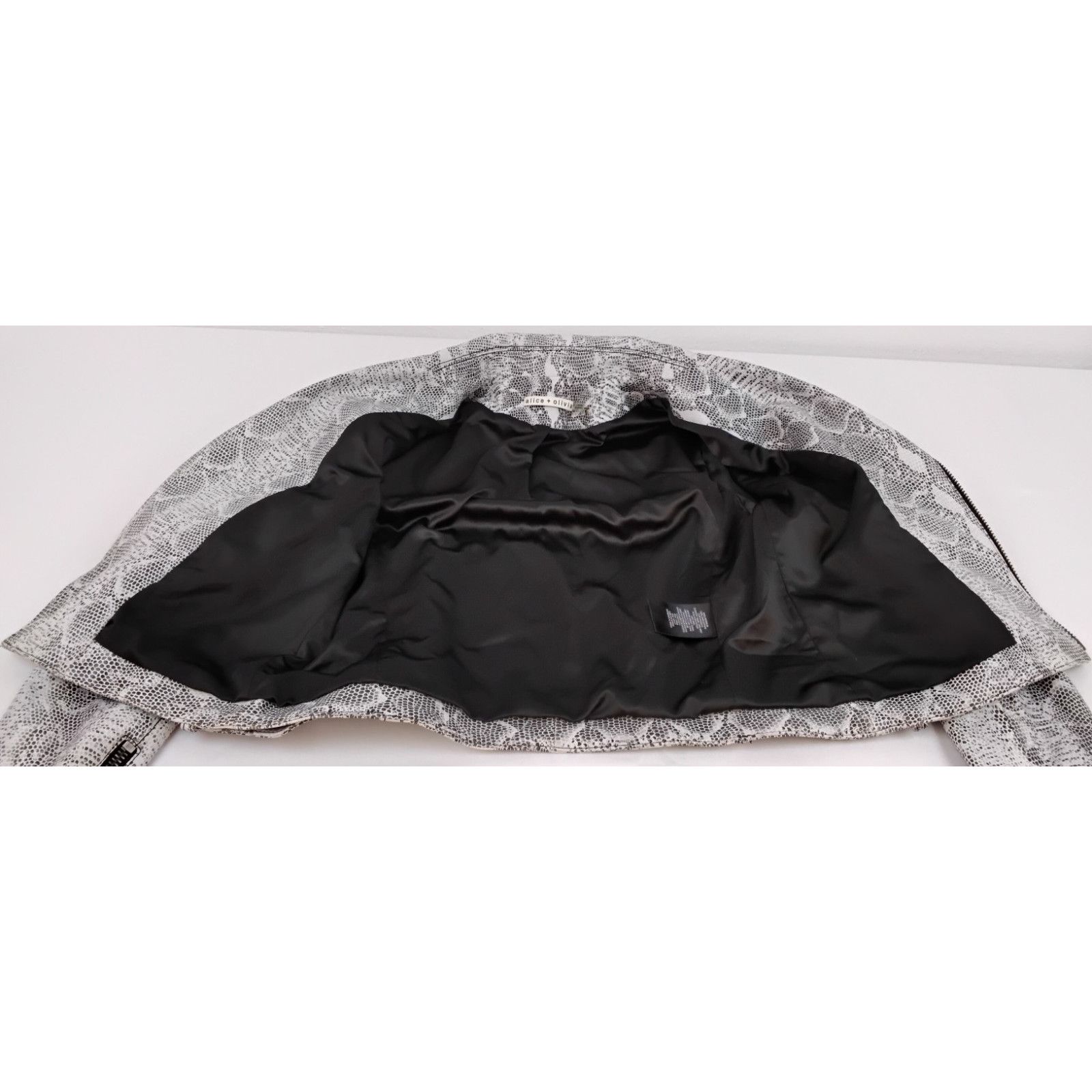 Alice + Olivia Alice & Olivia Leather Jacket Women's S Black/White Lamb Size S / US 4 / IT 40 - 13 Thumbnail