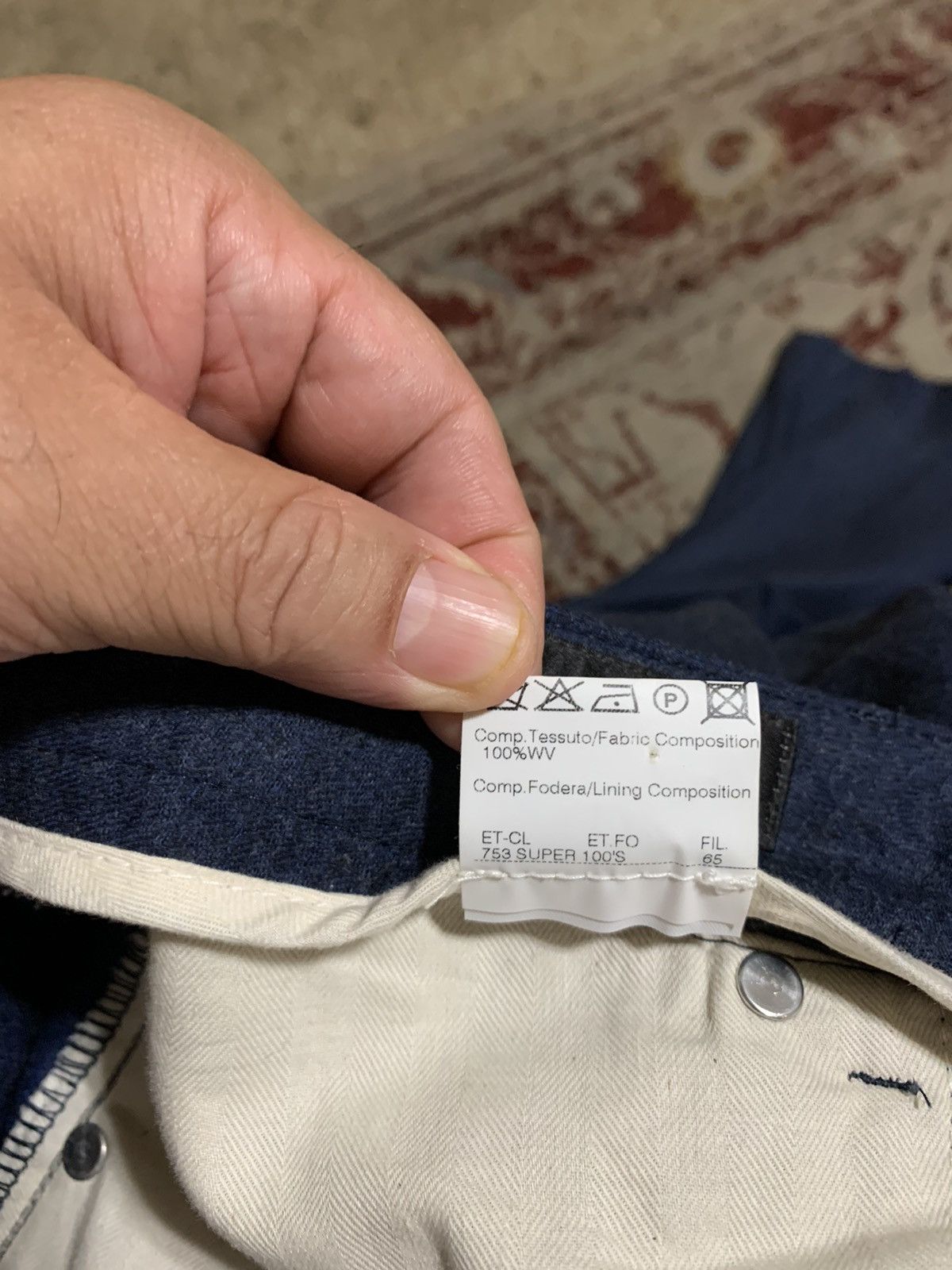 Paul Stuart 100% Virgin Wool Jean pants Size US 36 / EU 52 - 8 Thumbnail