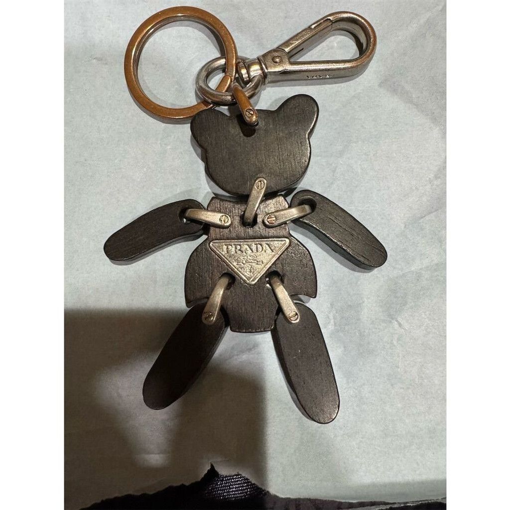 Prada Prada Teddy Bear Key/Bag Charm Brown Unisex Luxury Accessory Size ONE SIZE - 2 Thumbnail