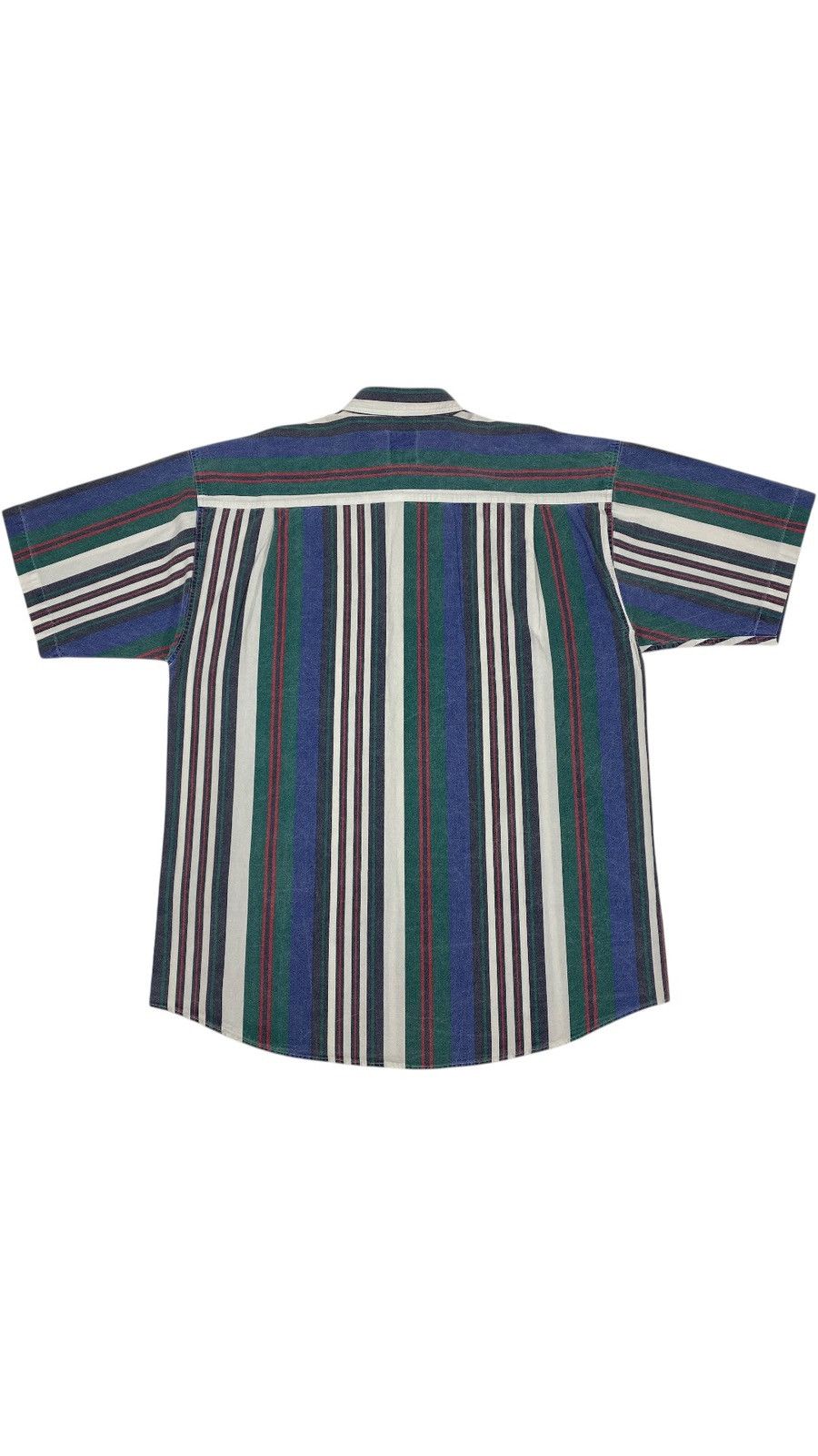 Vintage LASTDROP🔥 Vintage 80s 90s Fade Out Light Denim Striped Shirt Size US XL / EU 56 / 4 - 2 Thumbnail