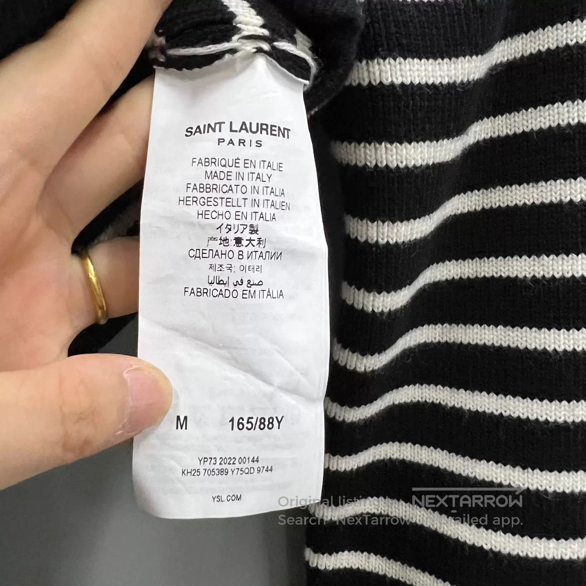 Saint Laurent Paris striped off. Size M / US 6-8 / IT 42-44 - 3 Thumbnail