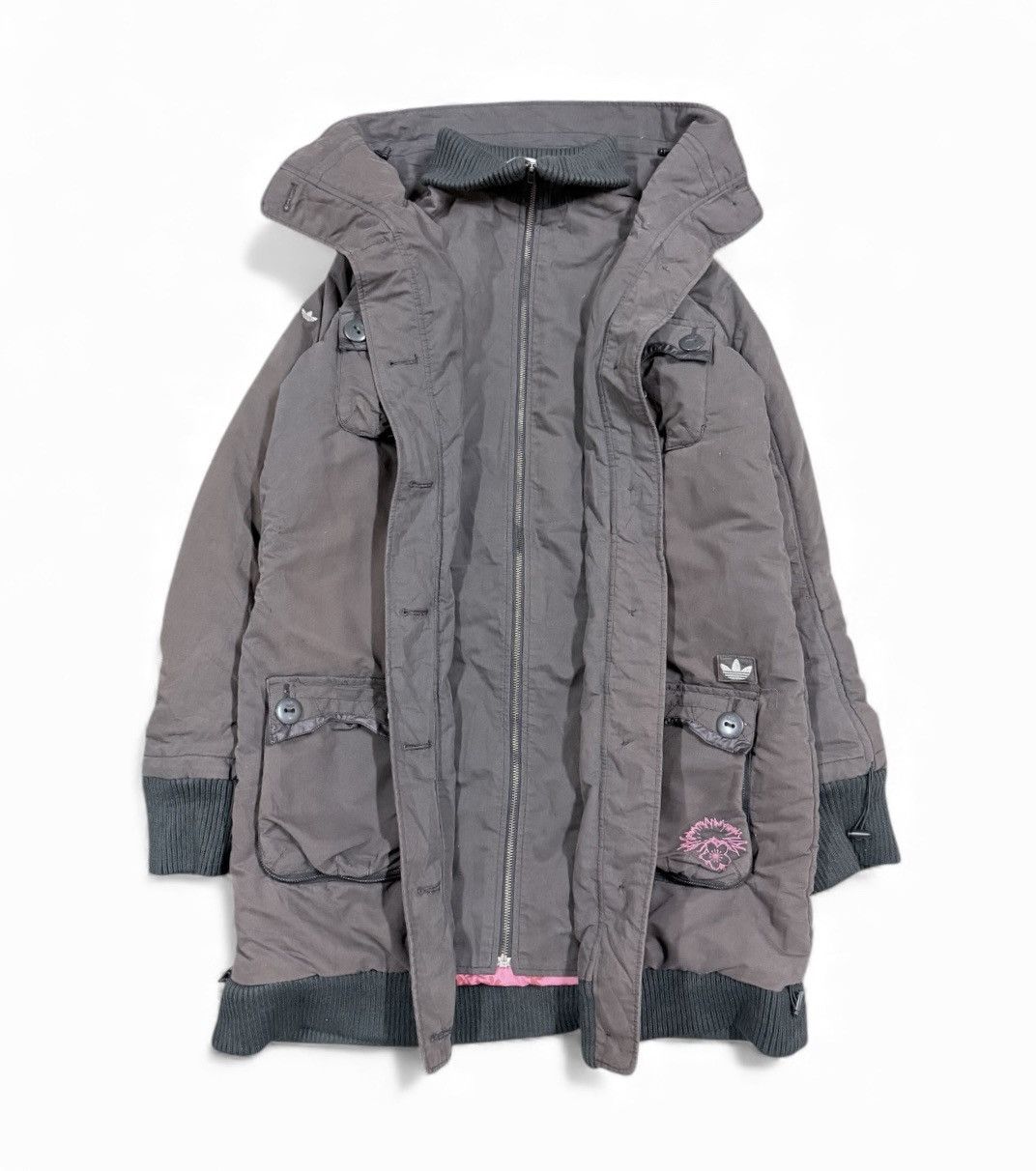 Adidas Adidas Trefoil Parka Down Puffer Jacket Size S / US 4 / IT 40 - 3 Thumbnail