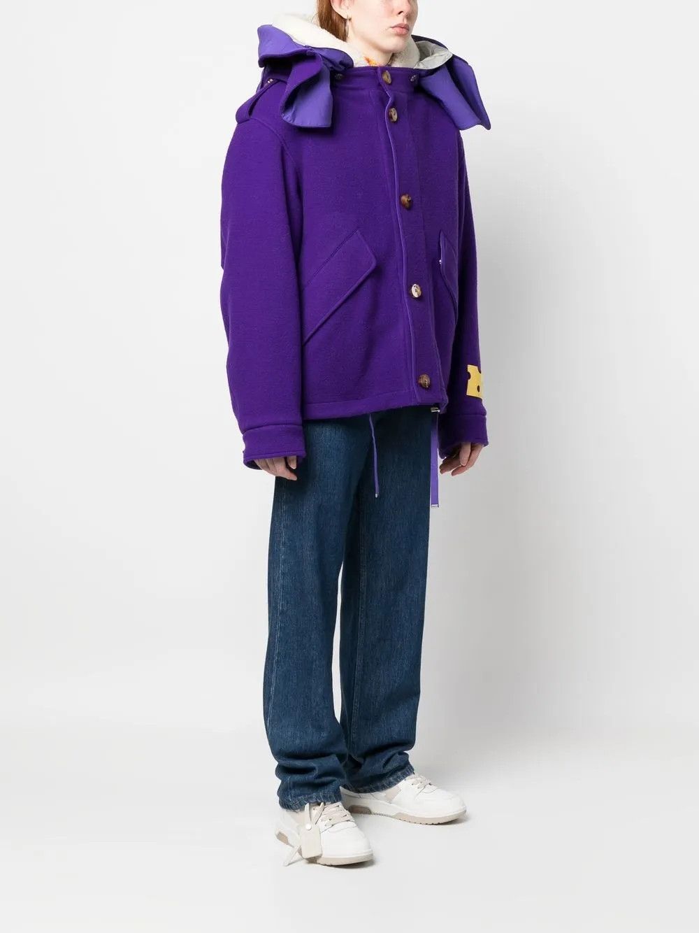 Off-White o1y1125 Hooded Jacket in Purple Size S / US 4 / IT 40 - 4 Thumbnail