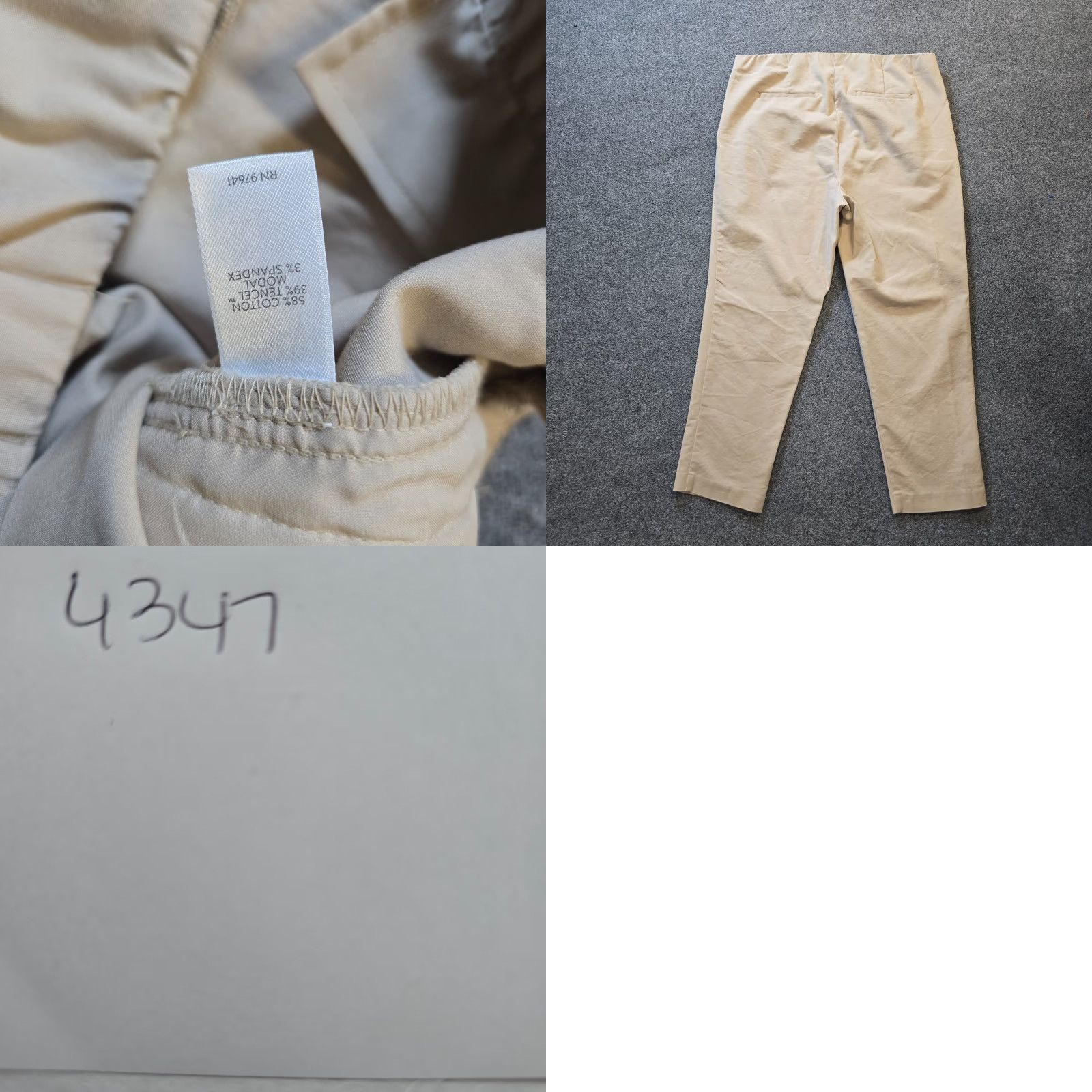 J. Jill J. Jill Pants Womens 18 Tan Beige Tapered Elastic Waist Classic Career Capsule Pants Size 40" / US 18 - 8 Thumbnail