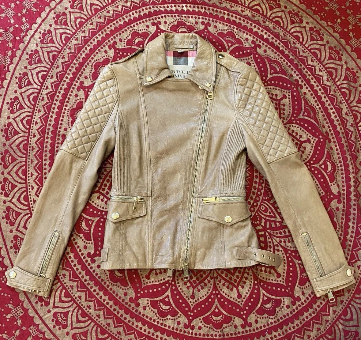 Burberry Burberry leather jacket - Burberry Leather Biker Jacket Size S / US 4 / IT 40 - 6 Thumbnail