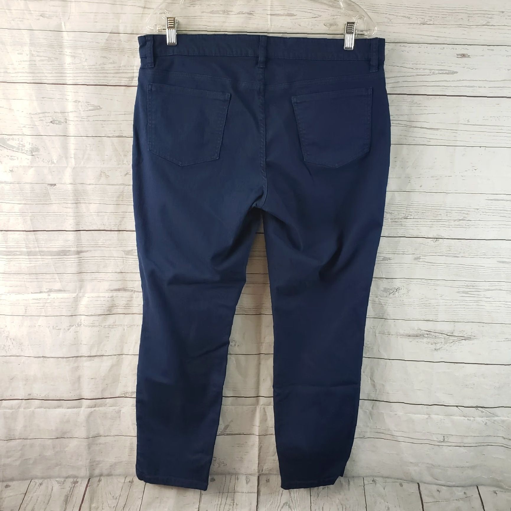 Eileen Fisher Eileen Fisher Womens Jeans Sz 12 Blue Mid Rise Cotton Denim Skinny 28in Inseam Mens? Size 34" / US 12 / IT 48 - 3 Thumbnail