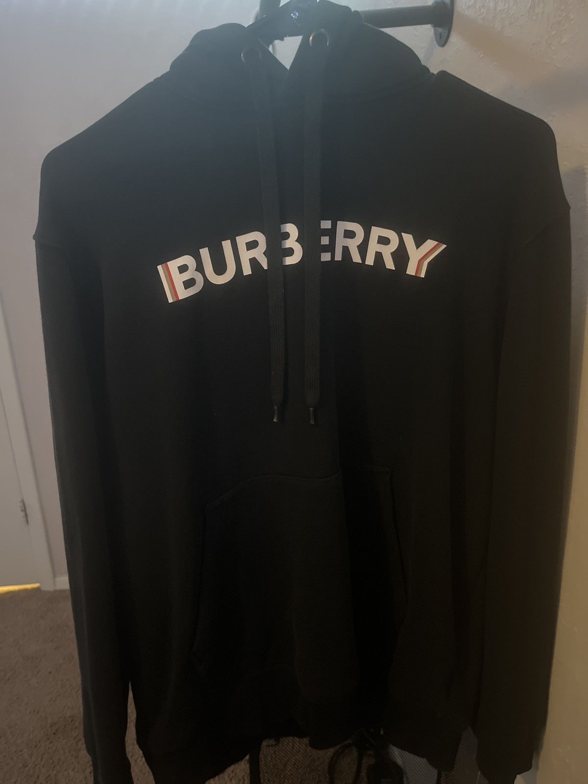 Burberry FORDSON GRAY COTTON BBOX LOGO ZIP CHECK HOODIE