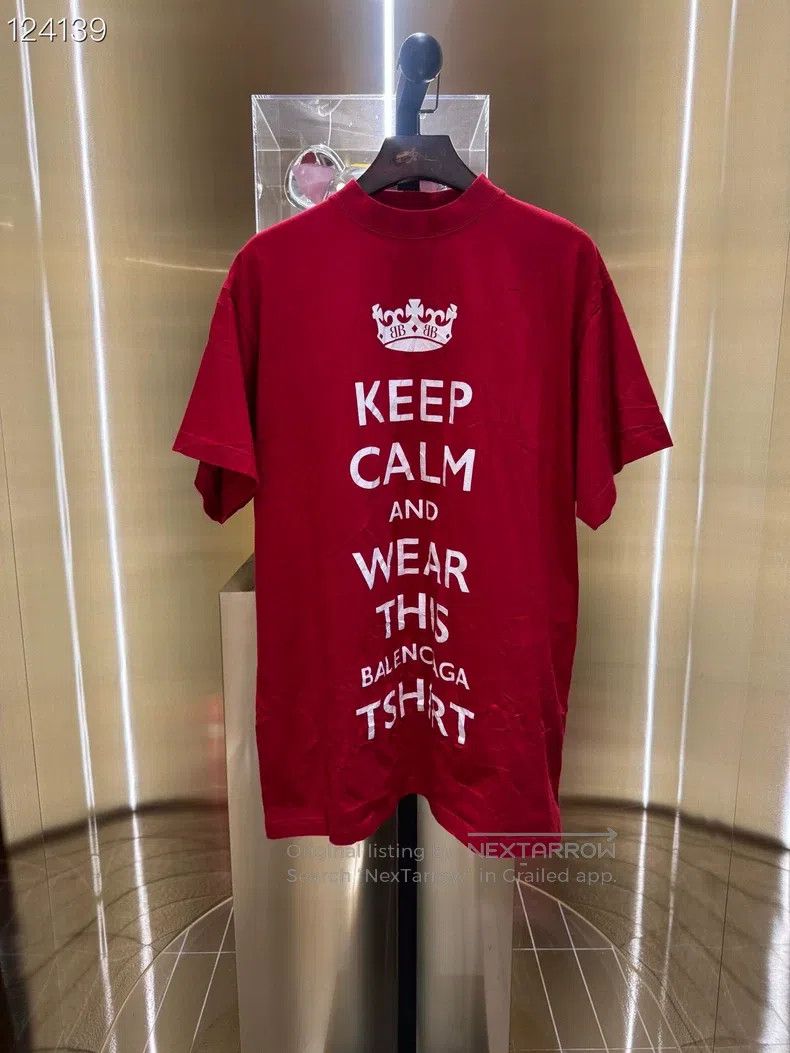 Balenciaga Balenciaga Half Crew Neck Short Sleeve Letter Printed Size US S / EU 44-46 / 1 - 1 Thumbnail