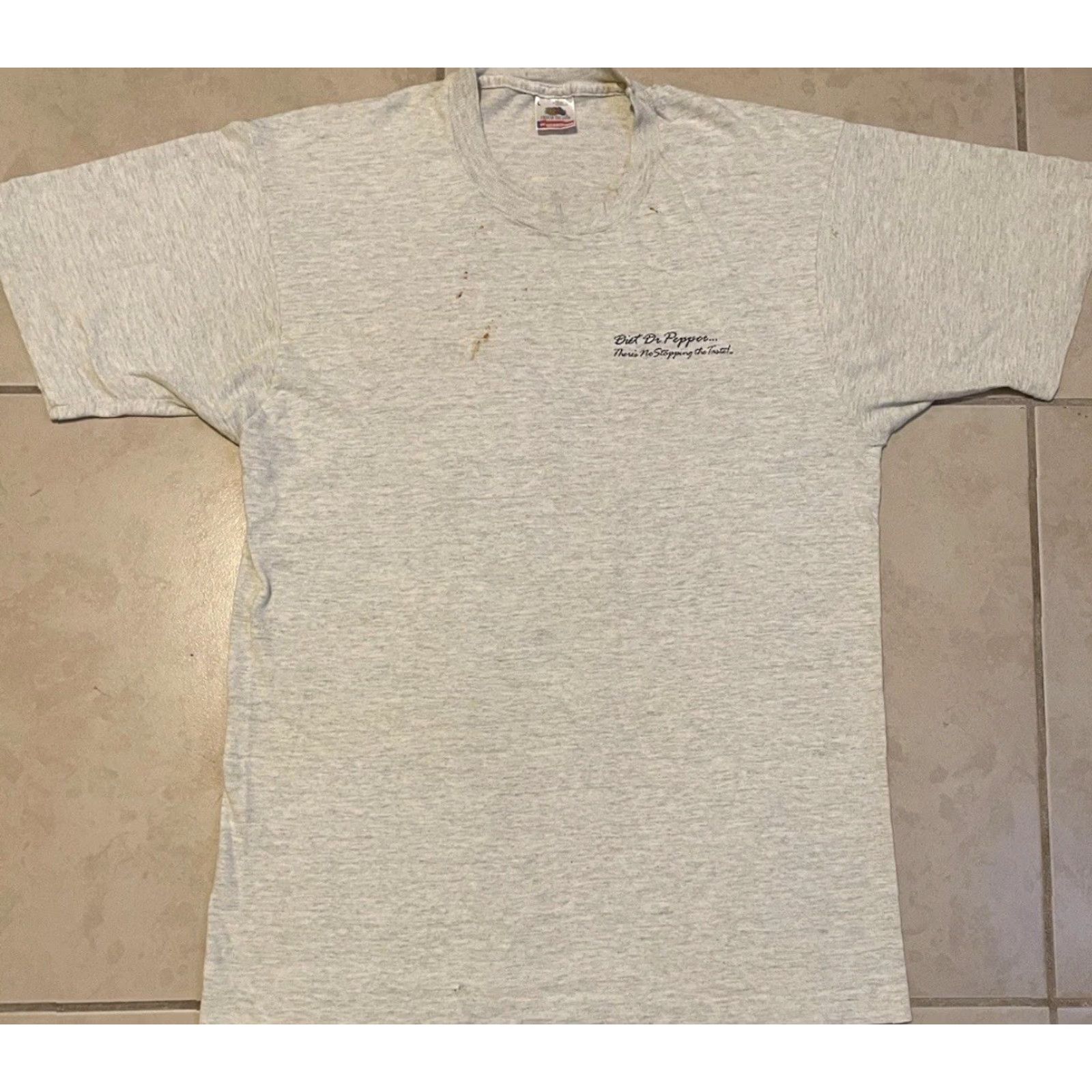 Vintage VINTAGE 90s Diet Dr Pepper Thrashed Faded Promo Shirt L Gray Coca Cola Coke Grunge Graphic Tee Men Short Sleeve Crew Neck Ghost Design Size US L / EU 52-54 / 3 - 2 Thumbnail
