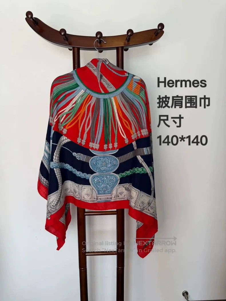 Hermes Hermes size 140*140cm Pashmina Shawl, Size 140*140, Cashmer Size ONE SIZE - 1 Thumbnail